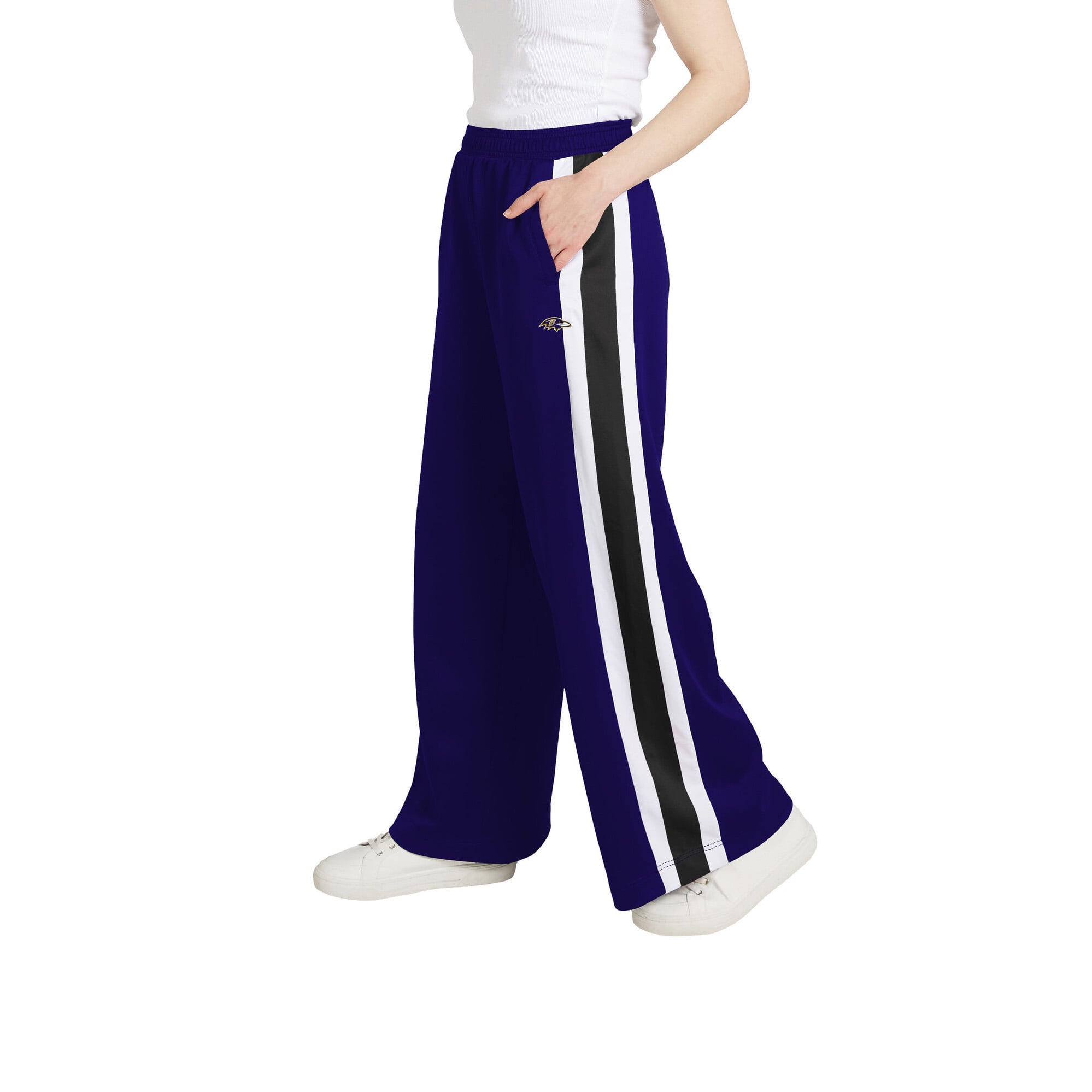 Pantalon de survêtement rayé Baltimore Ravens la collection femme WEAR by Erin Andrews