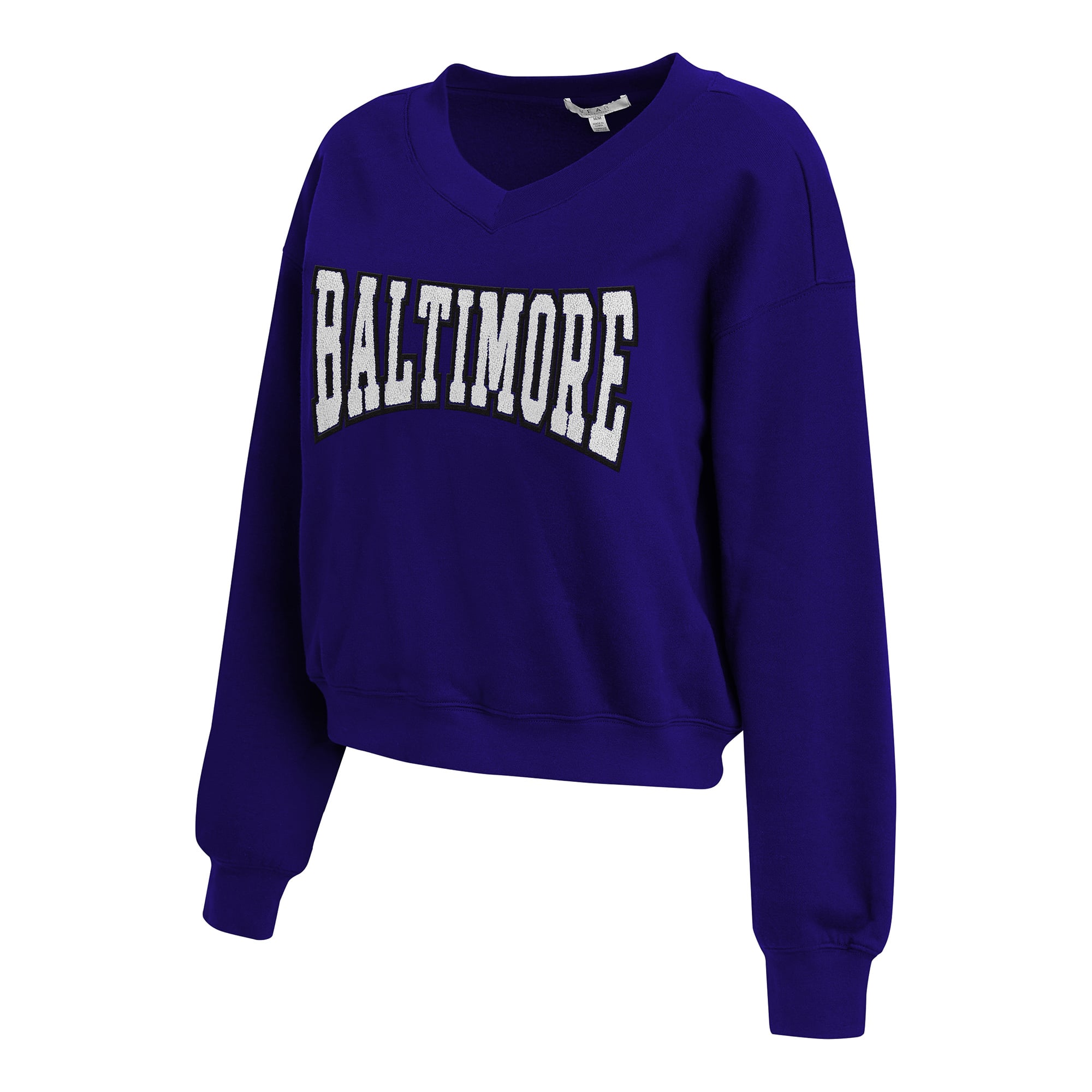Women's WEAR by Erin Andrews Purple Baltimore Ravens Fleece V-Neck Lounge Set