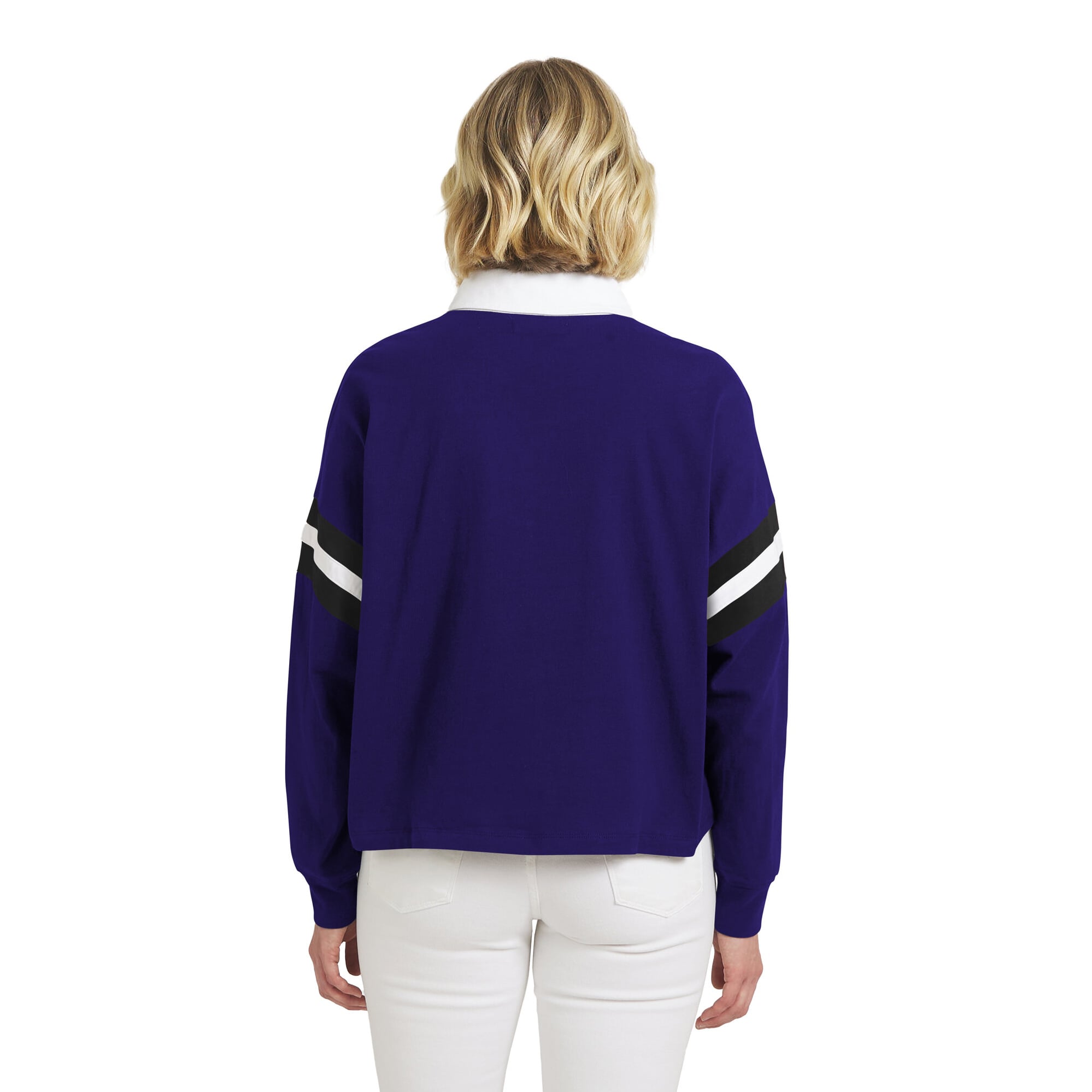 T-shirt à manches longues violet Baltimore Ravens Rugby de la marque WEAR by Erin Andrews pour femmes