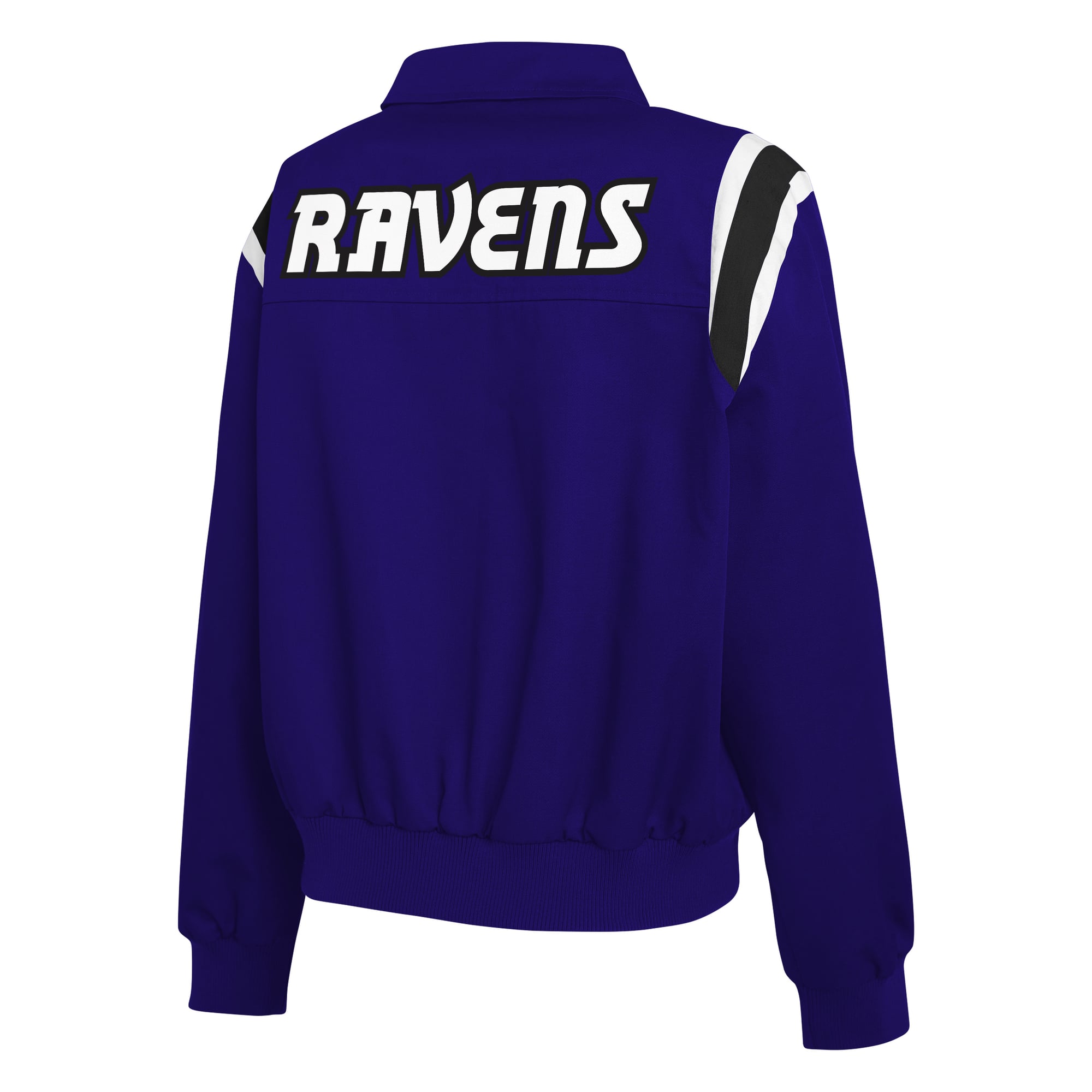 Veste zippée intégrale en sergé à rayures violettes Baltimore Ravens pour femme de la marque WEAR by Erin Andrews