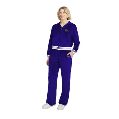  Baltimore Ravens WEAR by Erin Andrews Women's Velour Track Suit - Purple