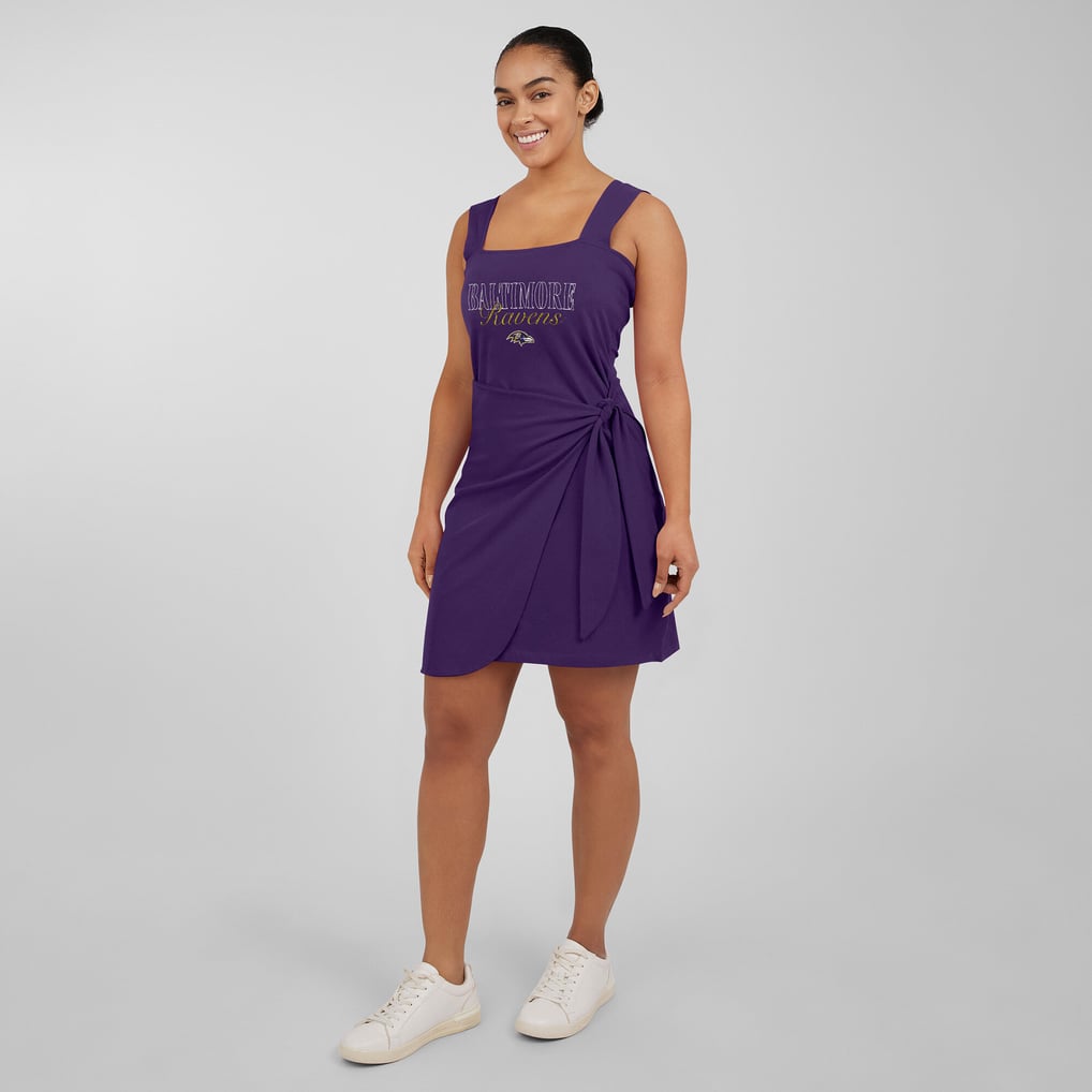 ravens jersey dress Women's WEAR by Erin Andrews Purple Baltimore Wrap Floor 5.11.26