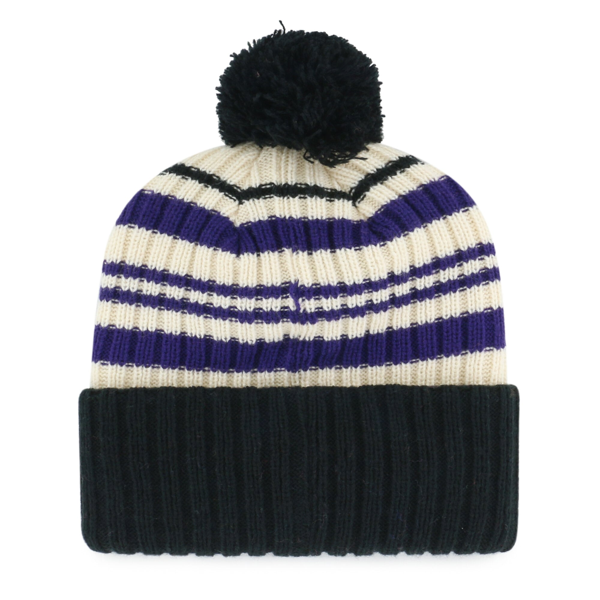 Bonnet à revers noir Baltimore Ravens Snow Fort pour enfant