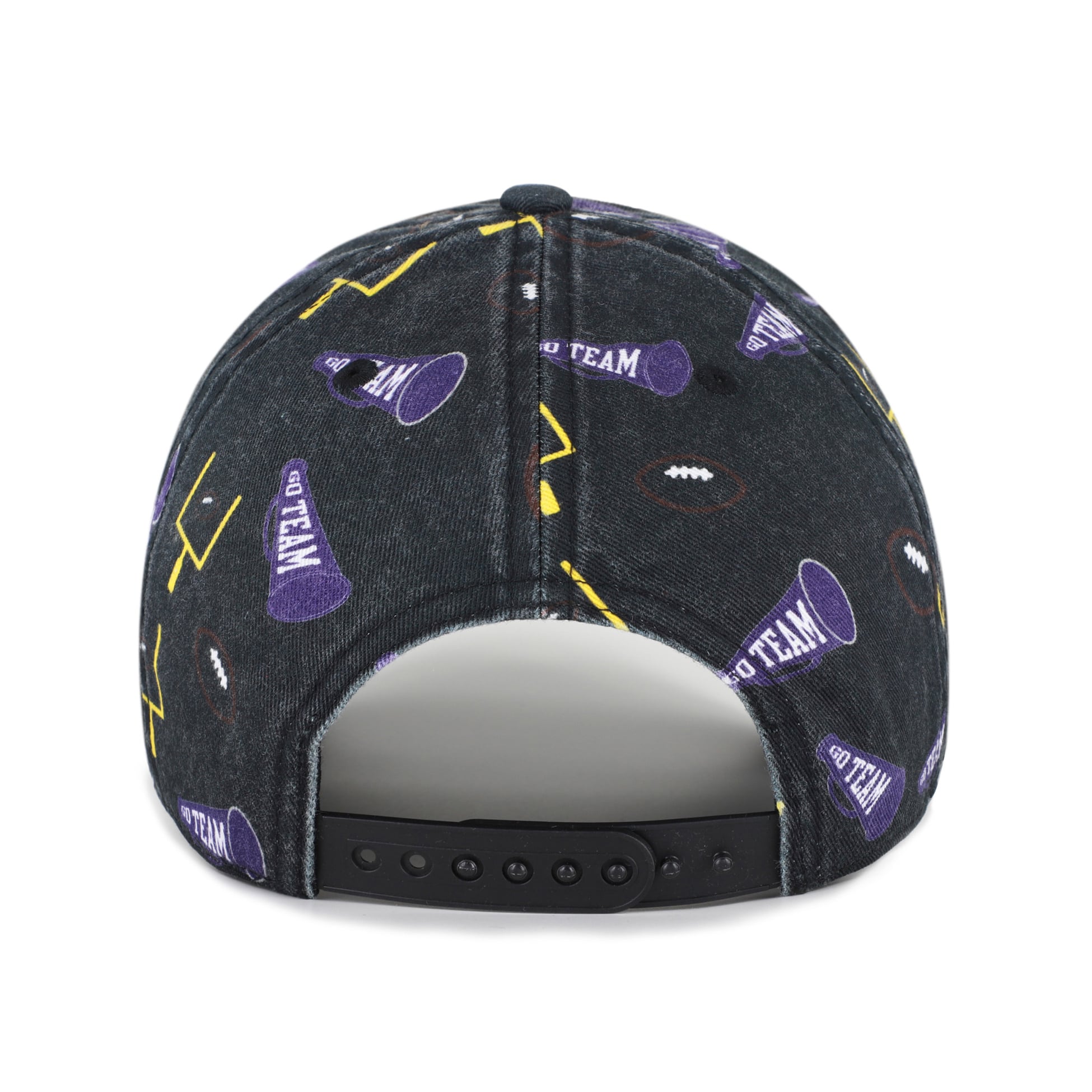 Youth '47  Black Baltimore Ravens Stomping Ground Clean Up Adjustable Hat