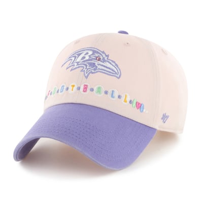 Baltimore Ravens '47 Youth Friendship Bracelet Clean Up Adjustable Hat - Pink/Purple