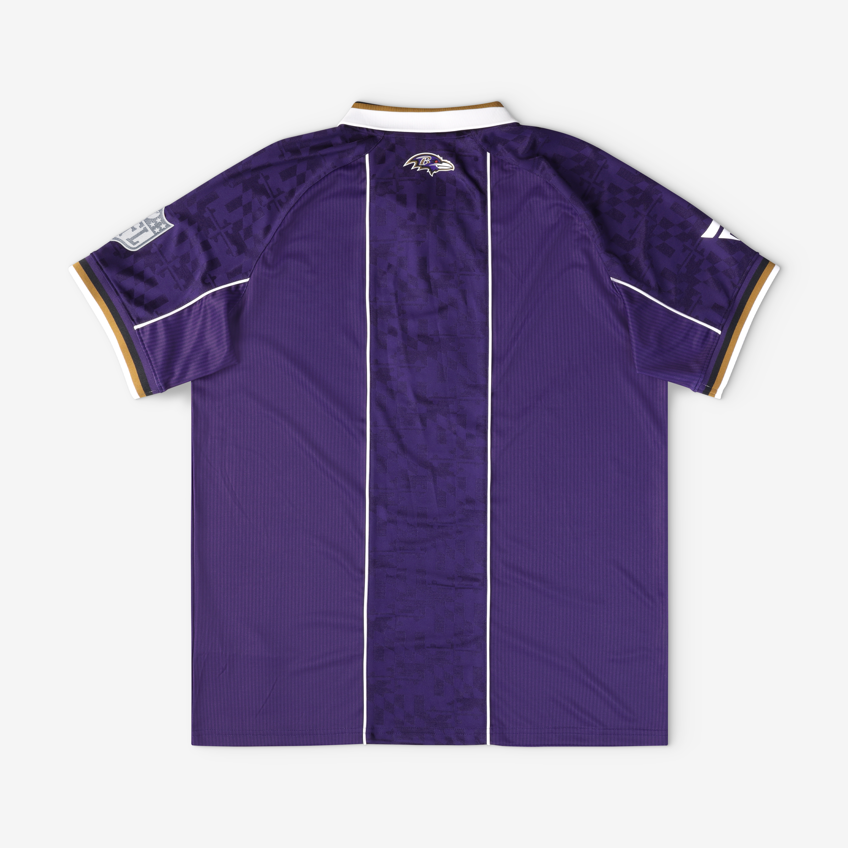 Youth Fanatics Purple Baltimore Ravens Football x Collared Fan Top