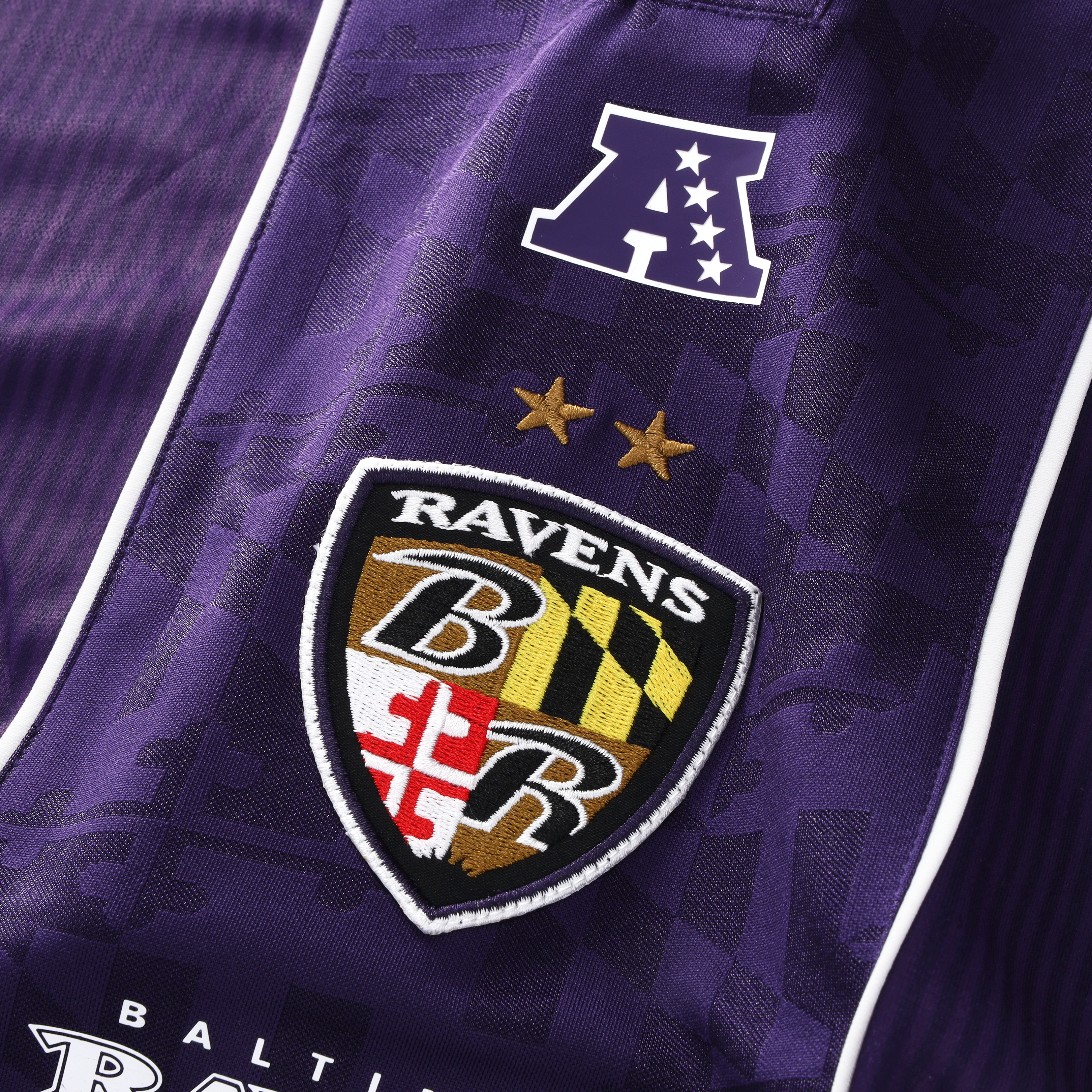 Youth Fanatics Purple Baltimore Ravens Football x Collared Fan Top
