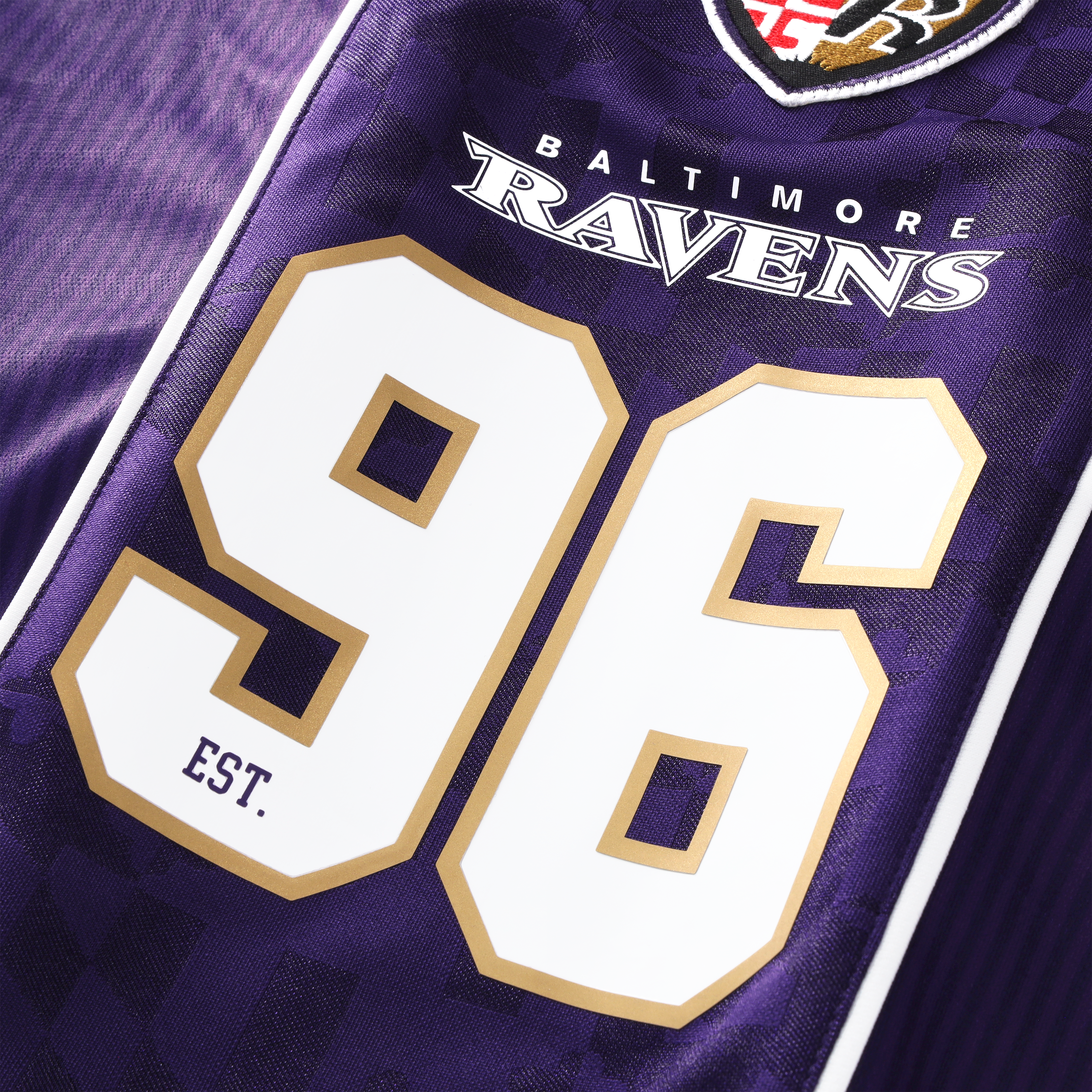 Youth Fanatics Purple Baltimore Ravens Football x Collared Fan Top