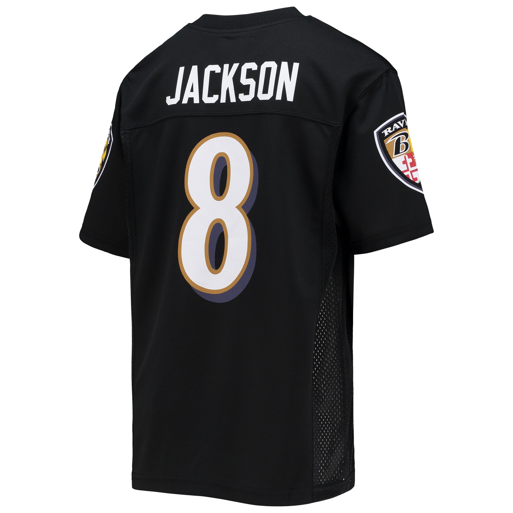 NFL ボルティモアレイブンズ　ラマージャクソン　ユニフォーム ユース用 ラマー・ジャクソン ブラック ボルチモア・レイブンズ