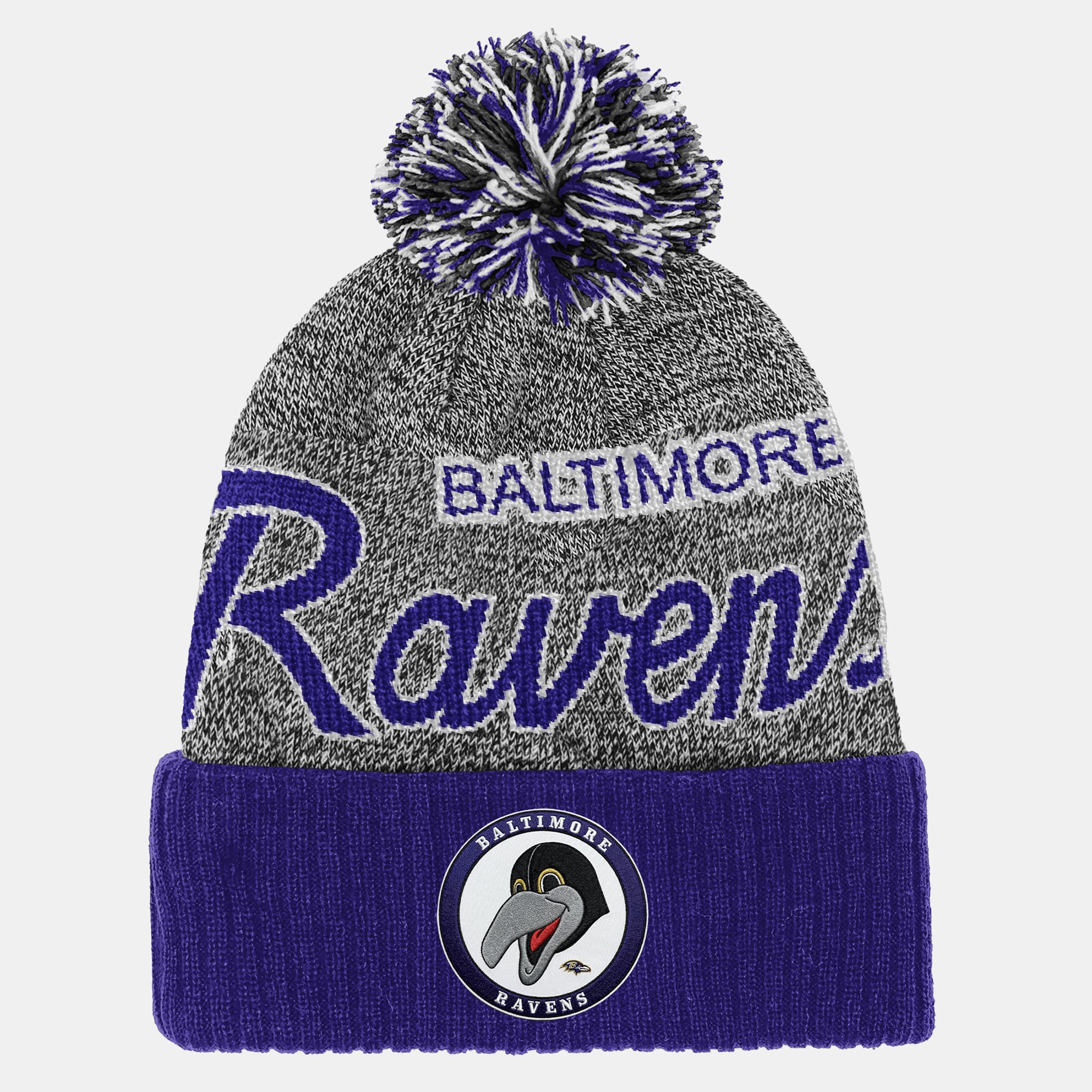 Bonnet à revers Mitchell & Ness violet Baltimore Ravens pour enfant