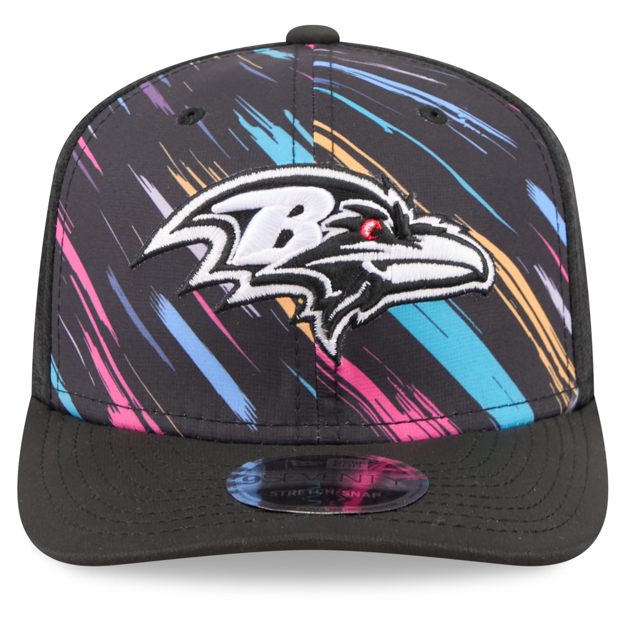 Youth New Era Black Baltimore Ravens 2026 NFL Crucial Catch 9SEVENTY Adjustable Trucker Hat