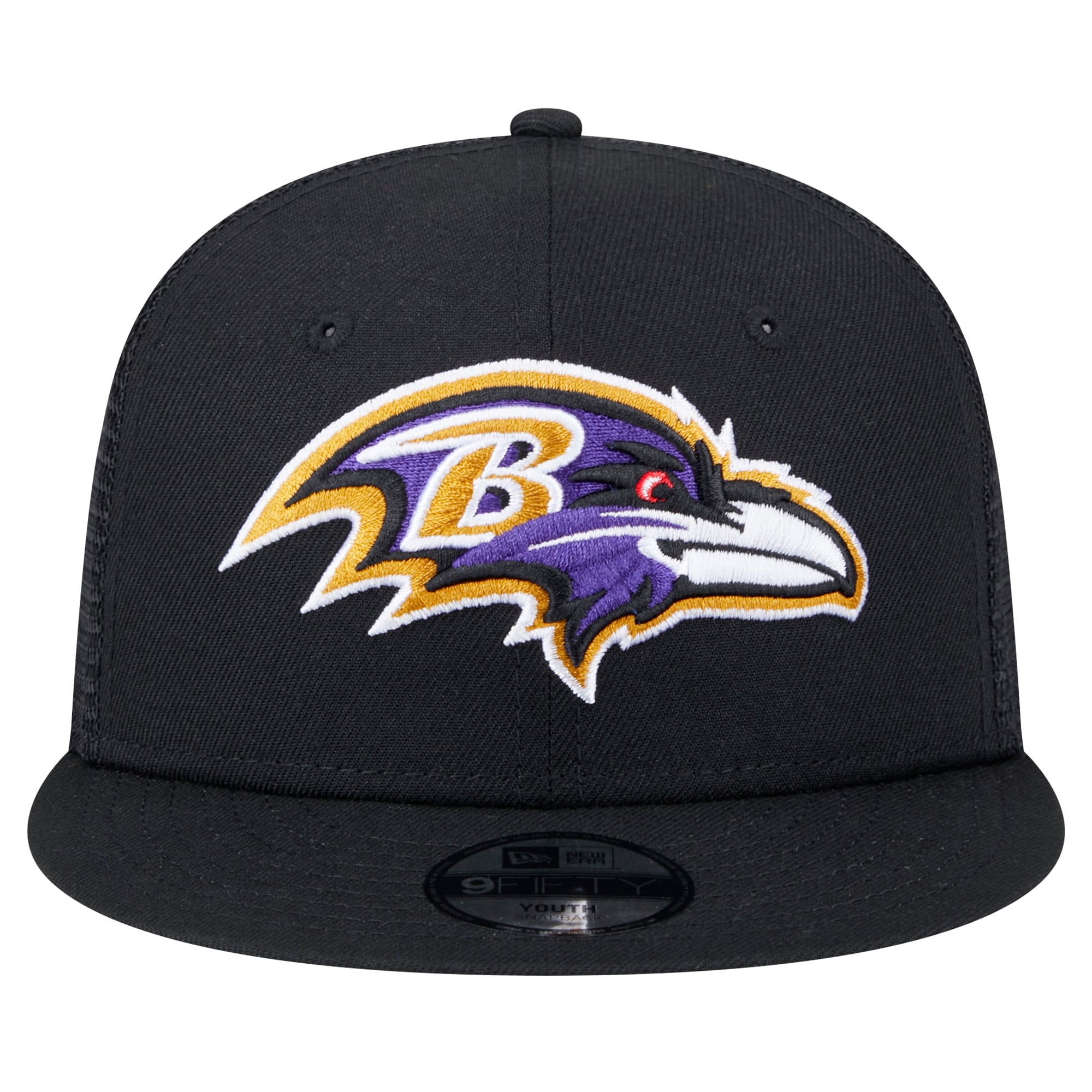 Casquette trucker New Era 9FIFTY noire Baltimore Ravens pour jeunes