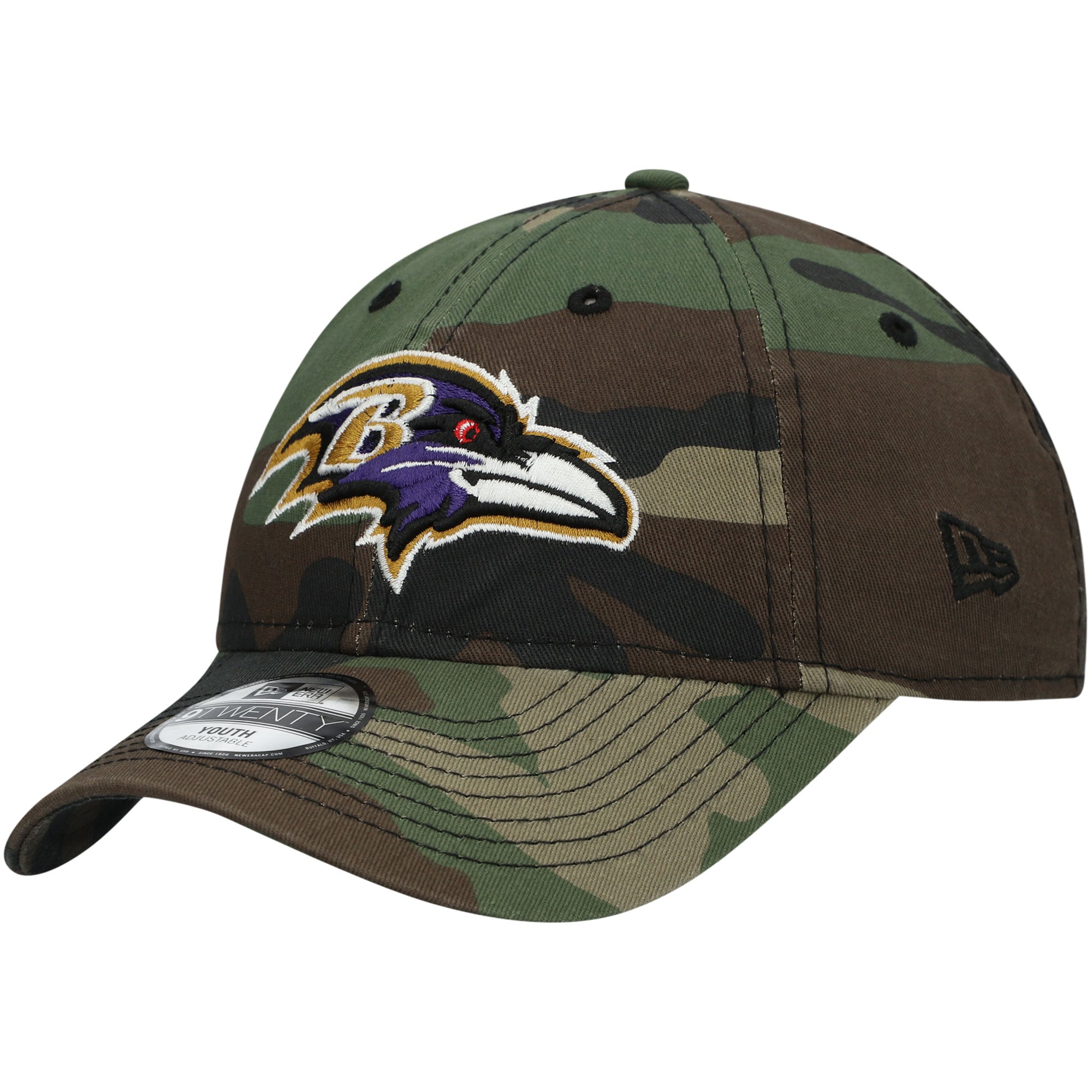 Youth New Era Camo Baltimore Ravens Core Classic 2.0 9TWENTY