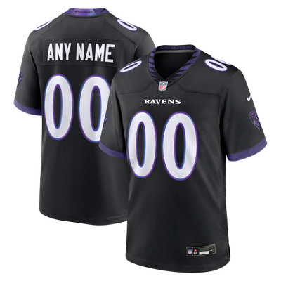  Baltimore Ravens Nike Youth Alternate Custom Game Jersey - Black