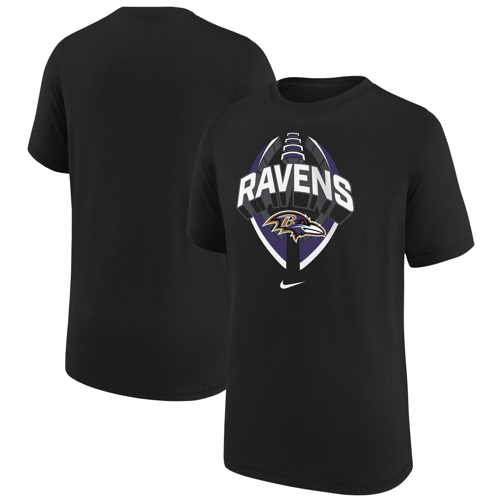 T-shirt Nike noir pour jeune Baltimore Ravens Icon Legend