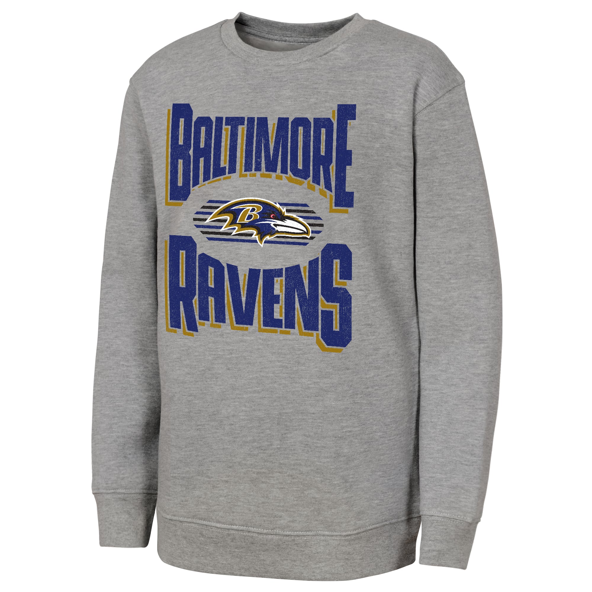 Sweat-shirt gris Jet Stream des Ravens de Baltimore pour jeunes la marque Outerstuff