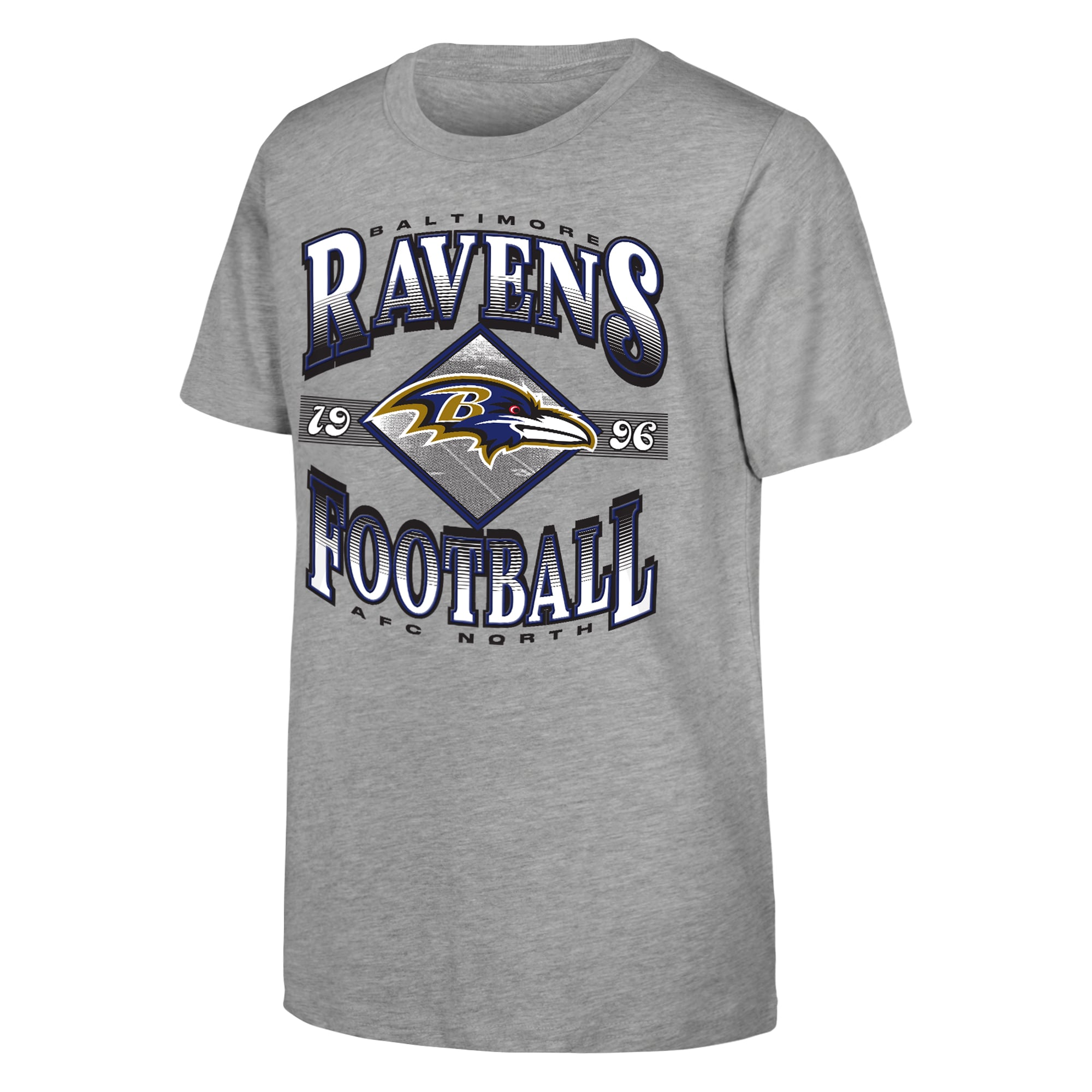 Youth Outerstuff  Heather Gray Baltimore Ravens NFL Of Days Past T-Shirt