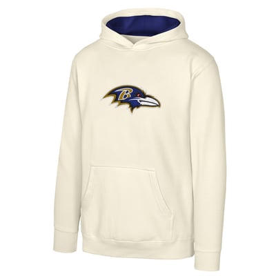 Baltimore Ravens Outerstuff Youth Prime Pullover Hoodie - Natural