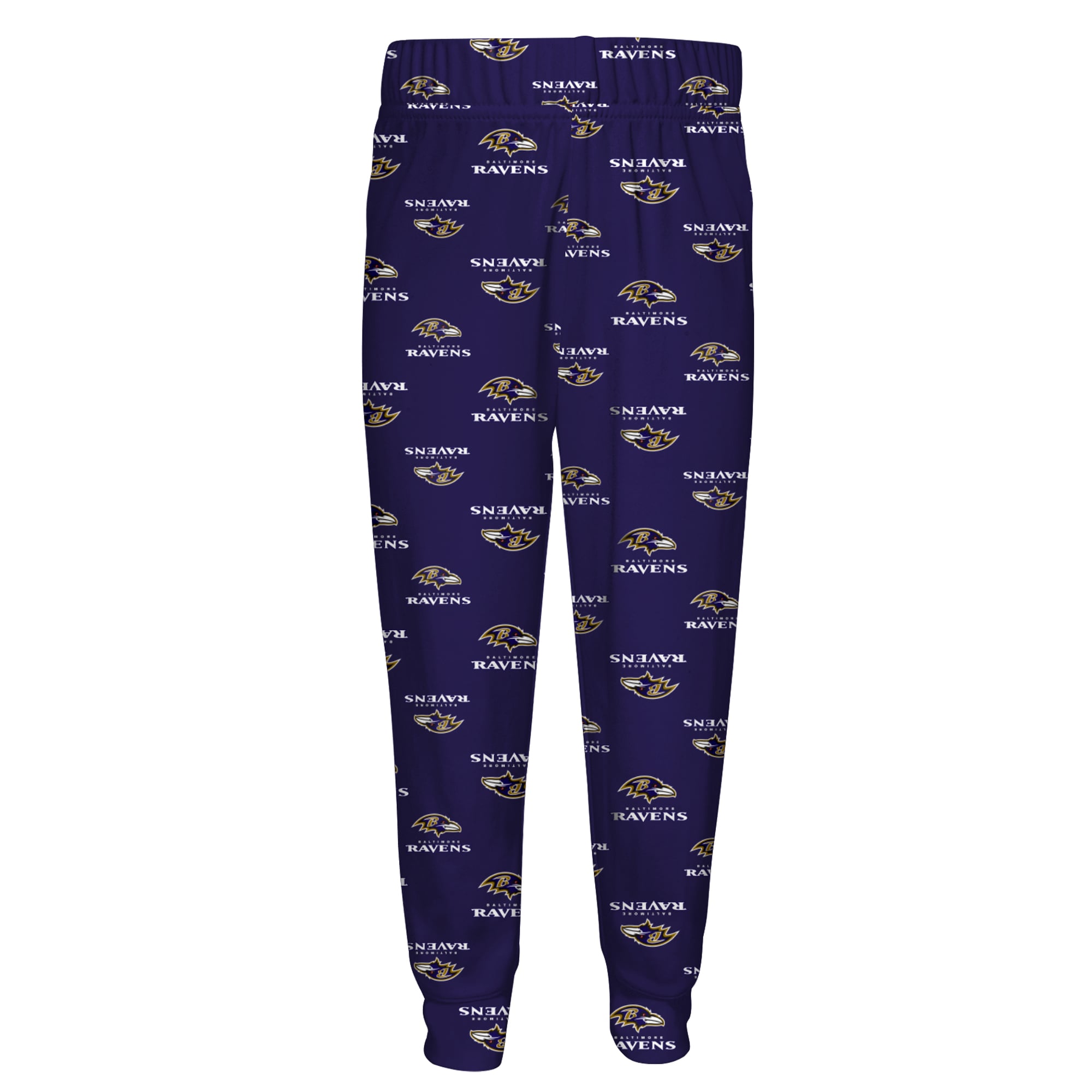 Youth Outerstuff Purple Baltimore Ravens All-Over-Print Long Sleeve T-Shirt and Pants Sleep Set