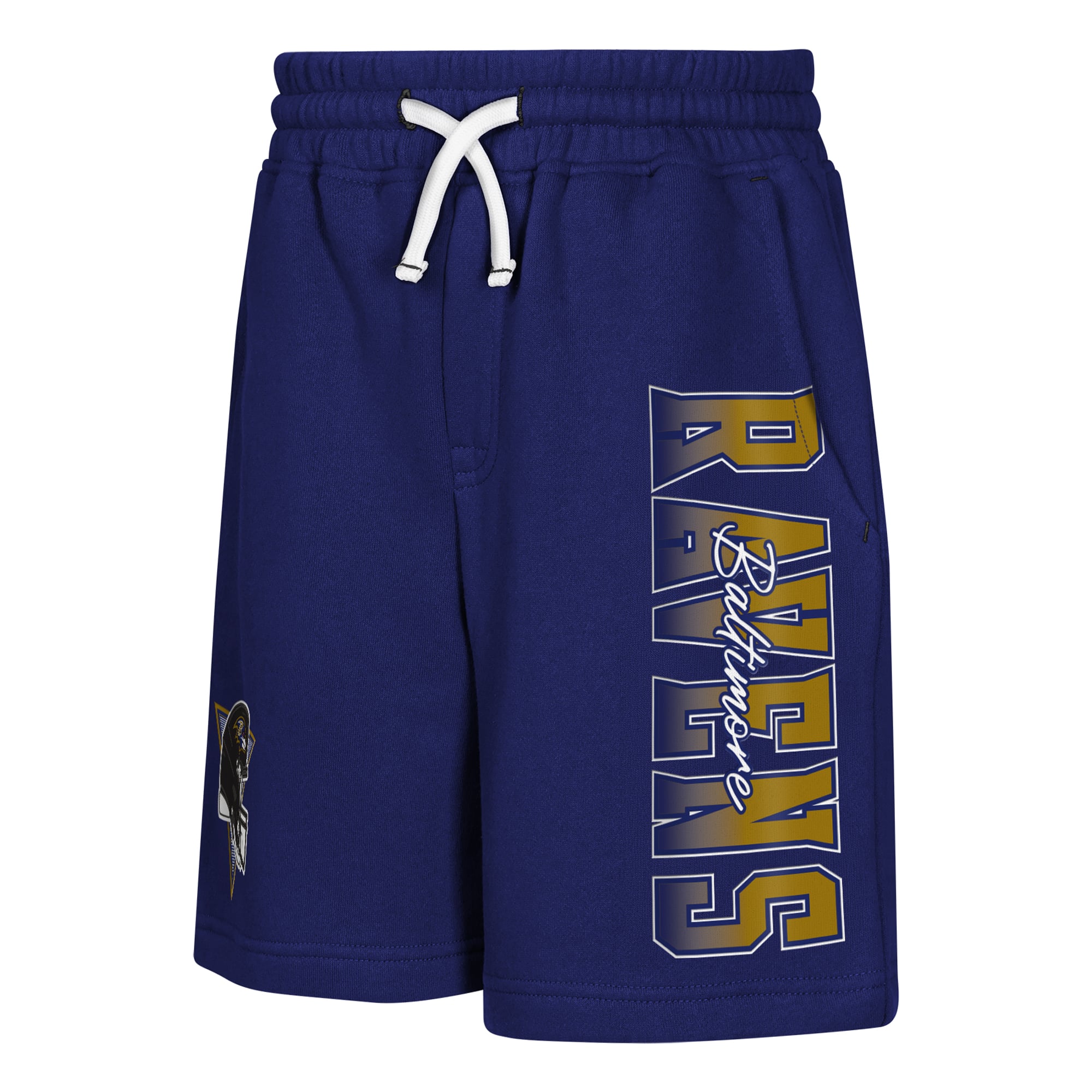 Youth Outerstuff Purple Baltimore Ravens Audible Fleece Shorts