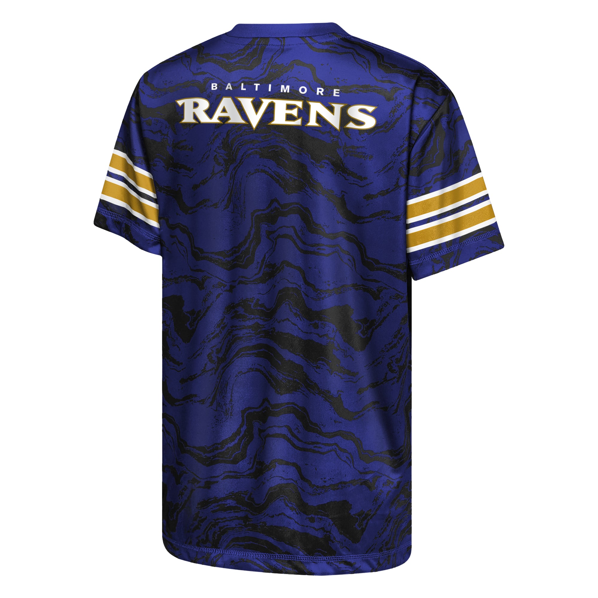 Youth Outerstuff Purple Baltimore Ravens Slant Route Performance T-Shirt