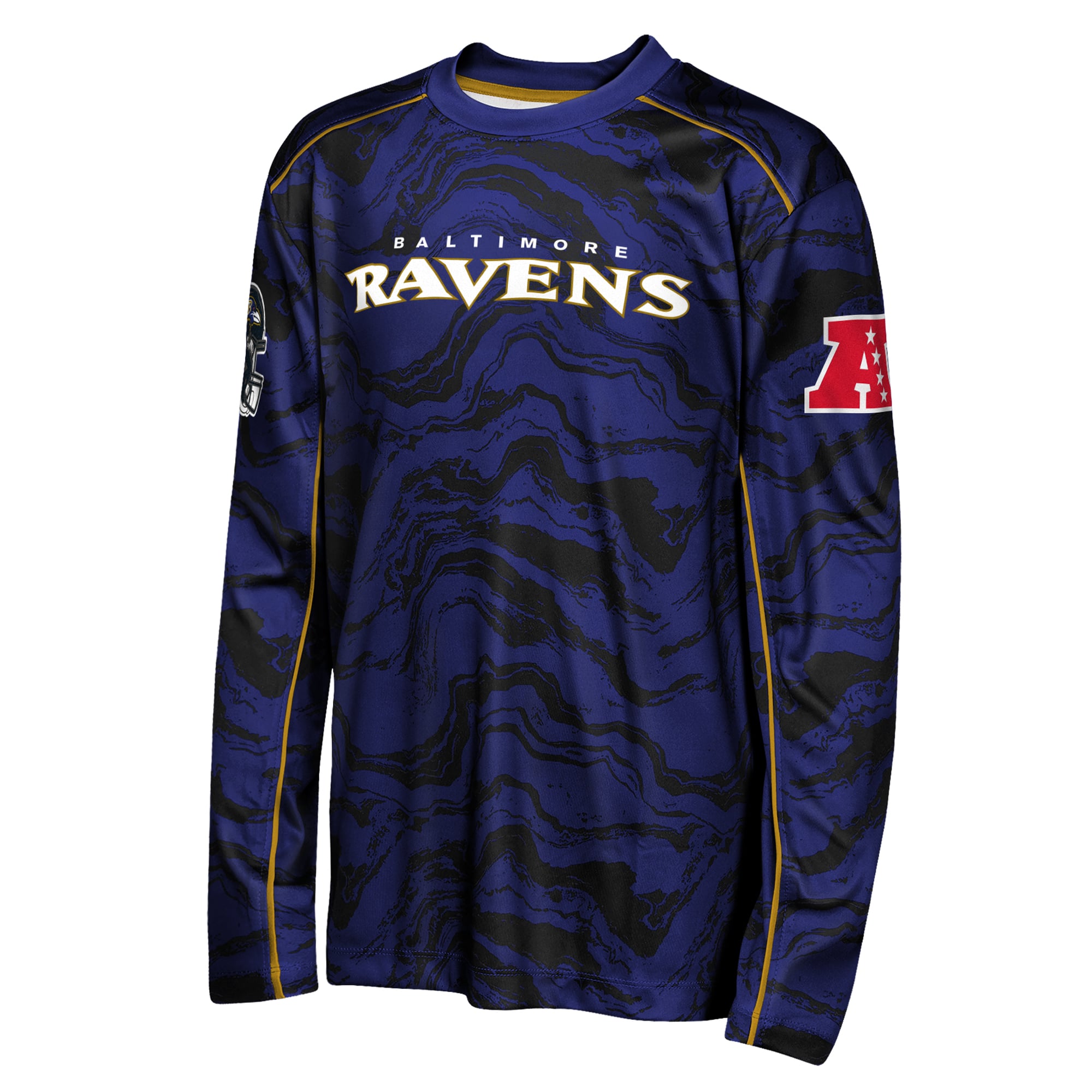 Youth Outerstuff Purple Baltimore Ravens Tailgate Performance Long Sleeve T-Shirt