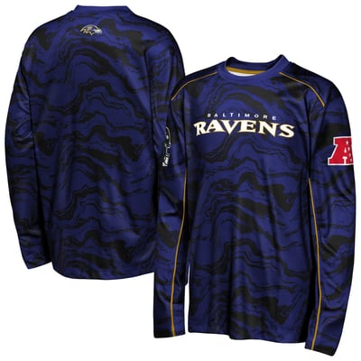 Baltimore Ravens Outerstuff Youth Tailgate Performance Long Sleeve T-Shirt - Purple
