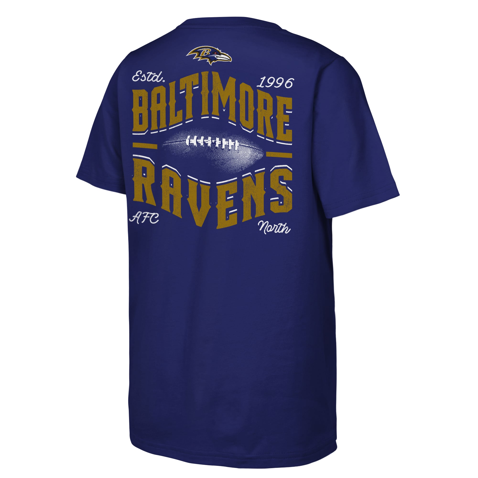 T-shirt Outerstuff violet pour jeunes, choix des Ravens de Baltimore