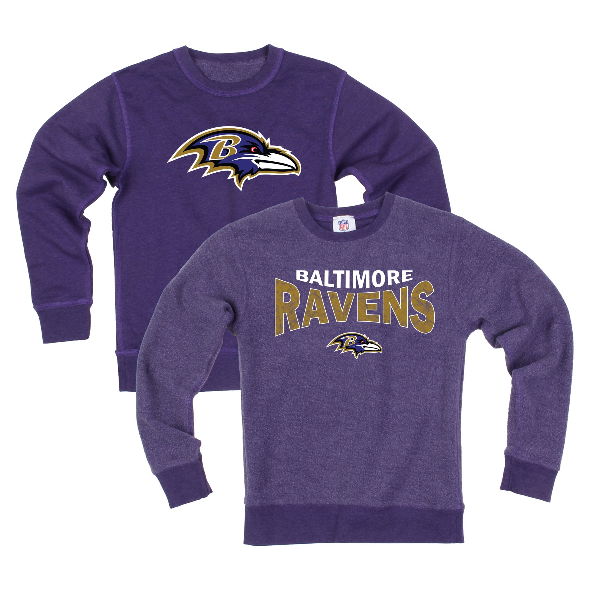 Sweat-shirt réversible en polaire violet Wes & Willy pour jeunes, aux couleurs des Ravens de Baltimore