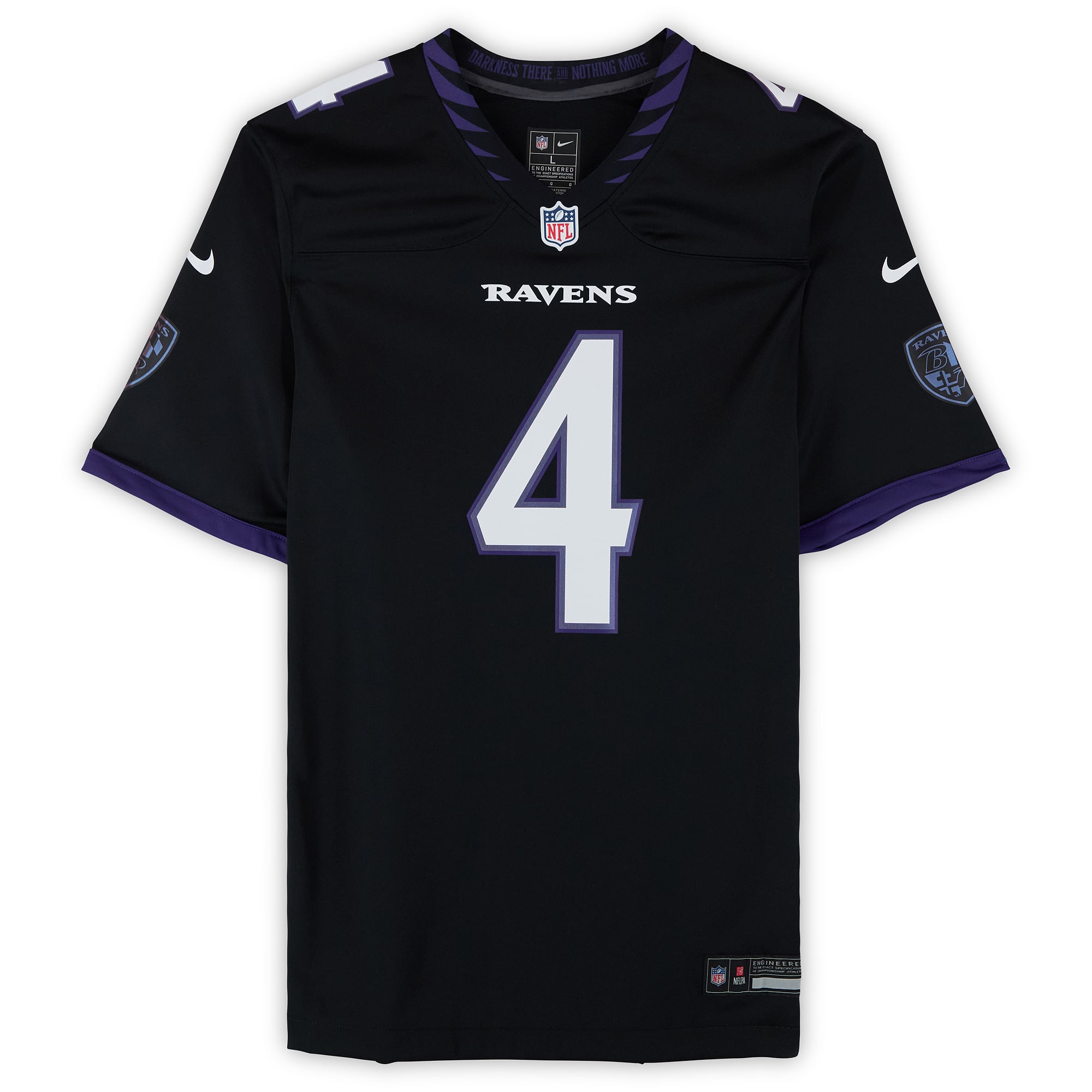 Maillot de match noir Nike 2026 autographié par Zay Flowers des Ravens de Baltimore