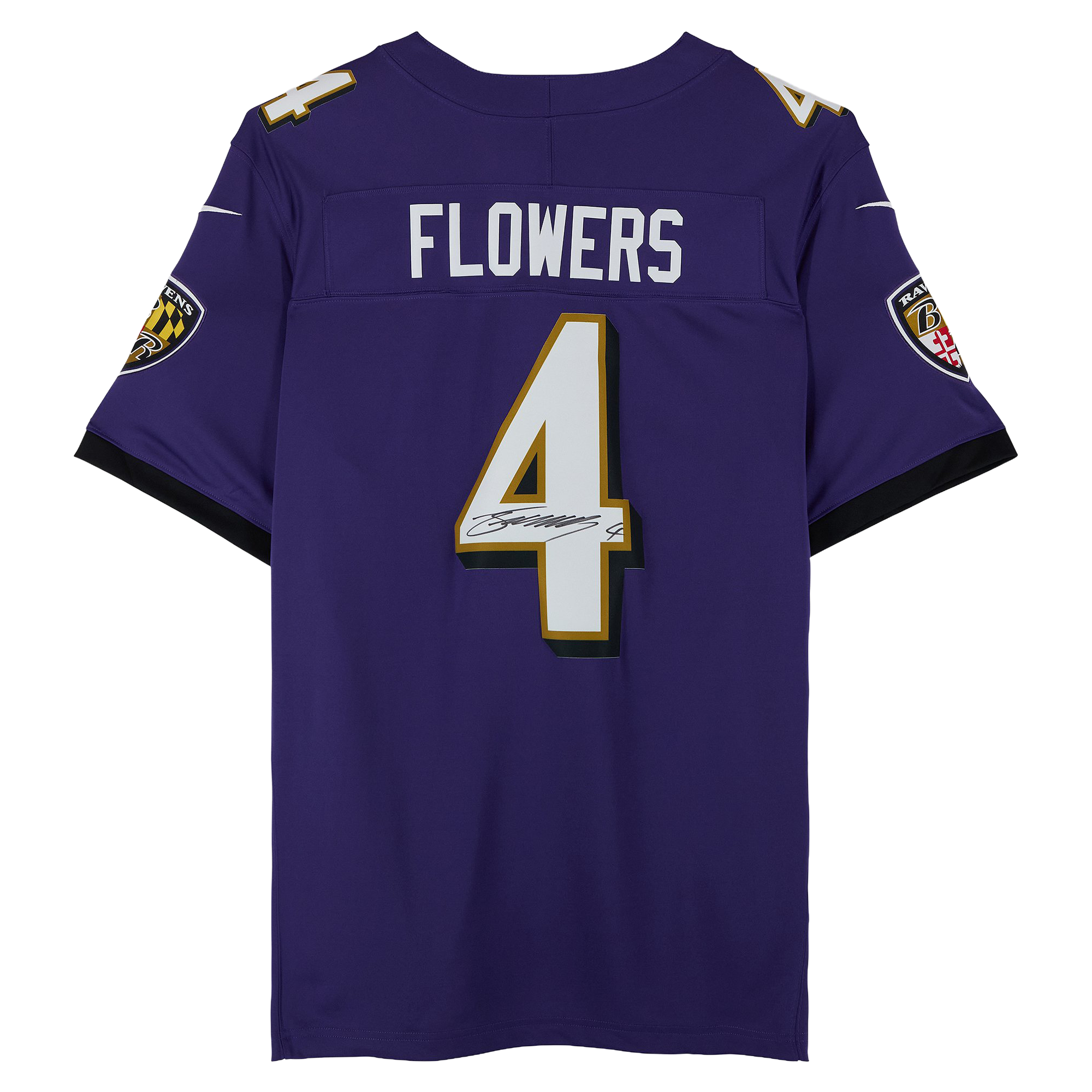 Zay Flowers Baltimore Ravens Autographed Nike 2026 Purple Stitched Limited Jersey