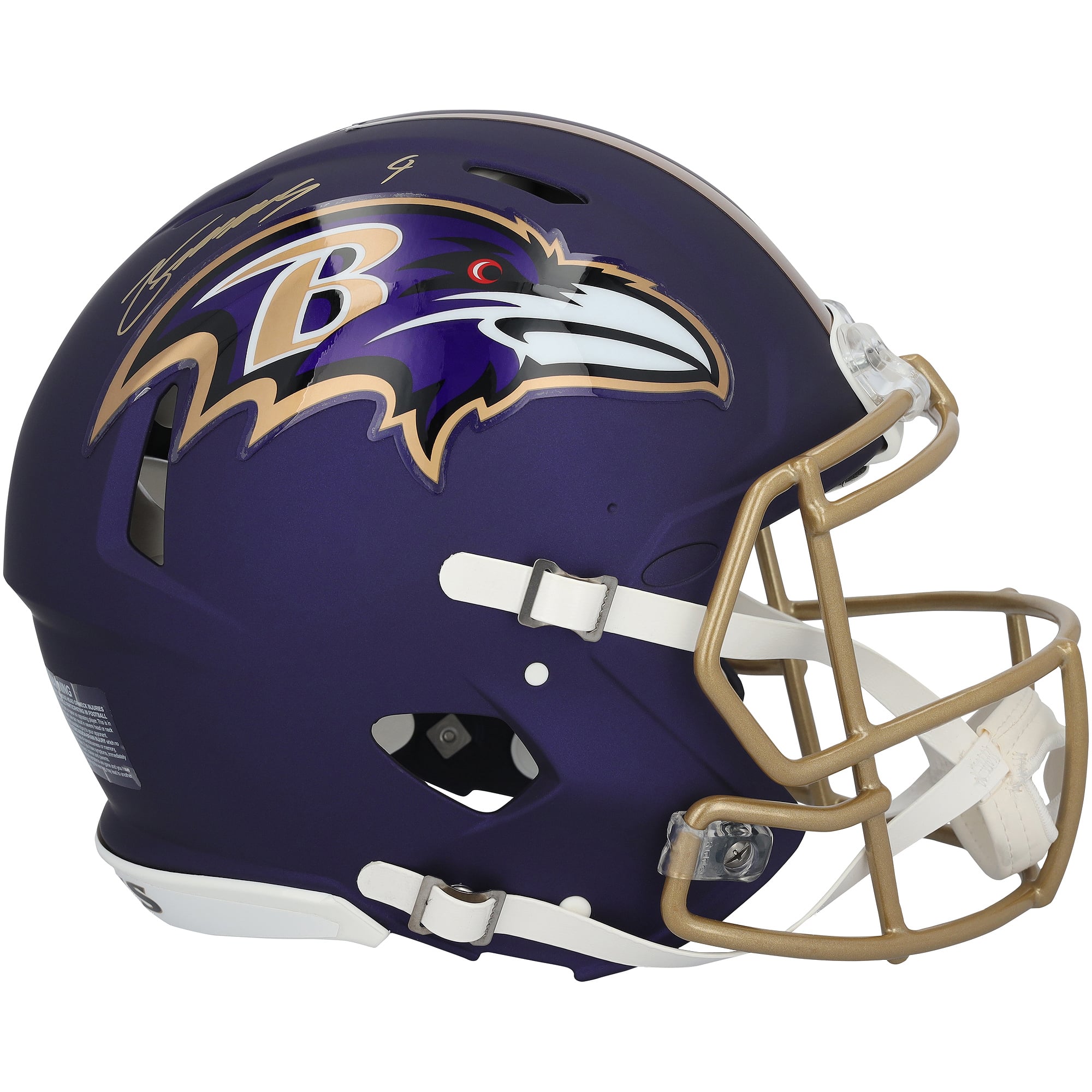 Casque authentique Riddell 2026 Alternate #1 Purple Speed ​​autographié par Zay Flowers des Ravens de Baltimore