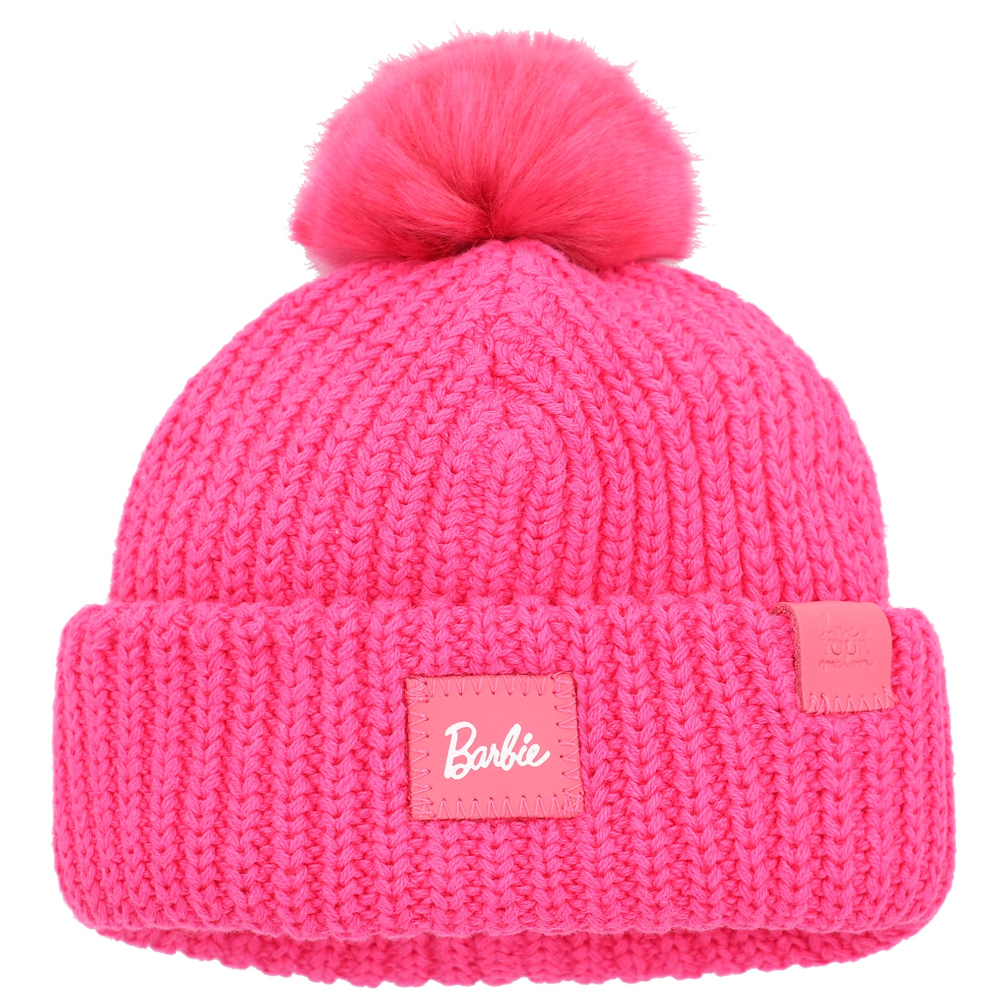 Barbie Pom Beanie Barbie Pink Double Pom Pom Beanie – St. Raine main image 3