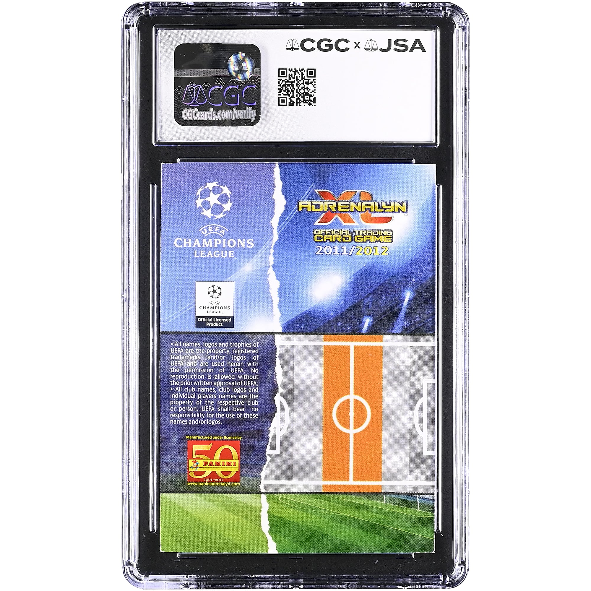Andres Iniesta Barcelona Autographed 2011-12 Panini Adrenalyn XL UEFA CL #NNO CGC Authenticated Auto 10 Card