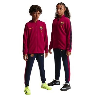 Barcelona Nike Strike Training Tracksuit - Noble Red/Blackened Blue - Kids