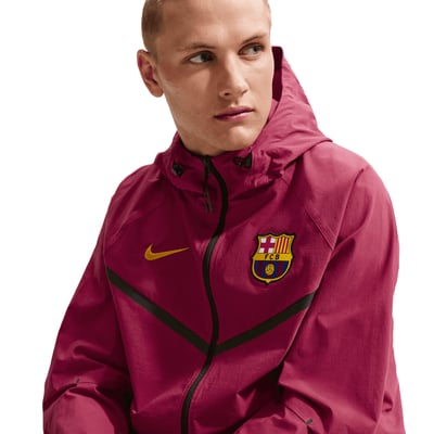 Barcelona Nike Tech Woven Jacket - Noble Red