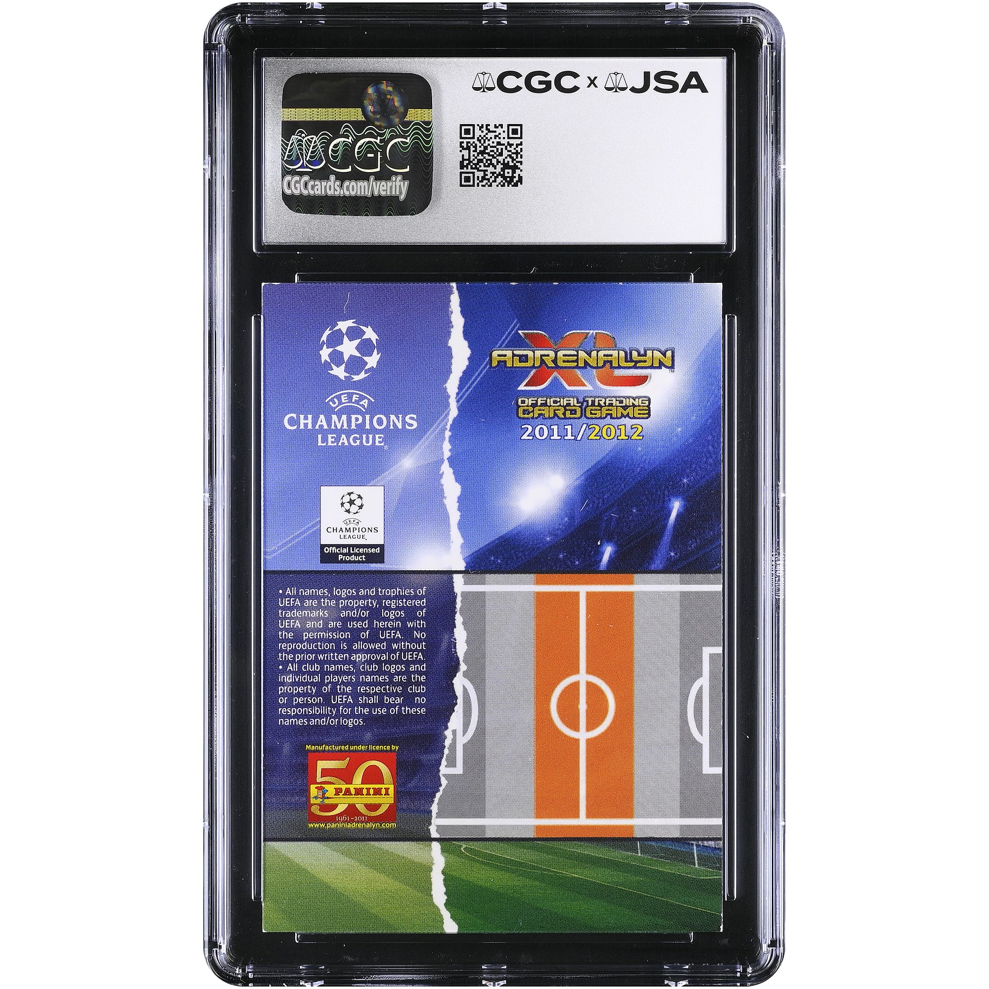 Carte autographiée Cesc Fàbregas Barcelone - Panini Adrenalyn XL UEFA Champions League #NNO authentifiée CGC AUTO 10