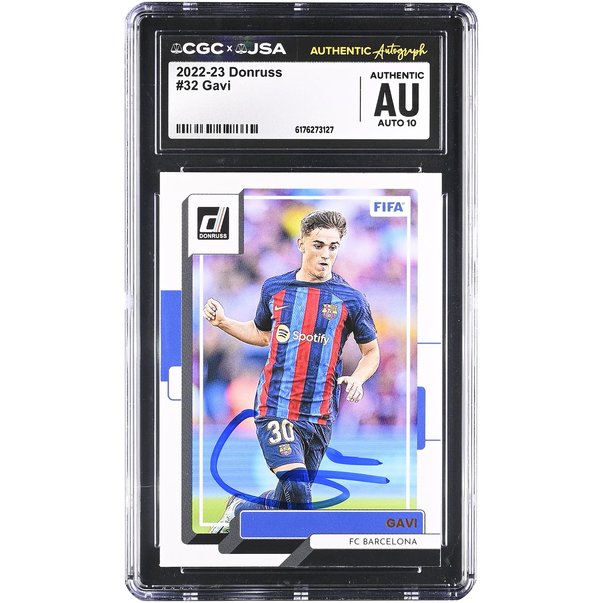 Gavi Barcelona Autographed 2022-23 Panini Donruss #32 CGC Authenticated Auto 10 Card