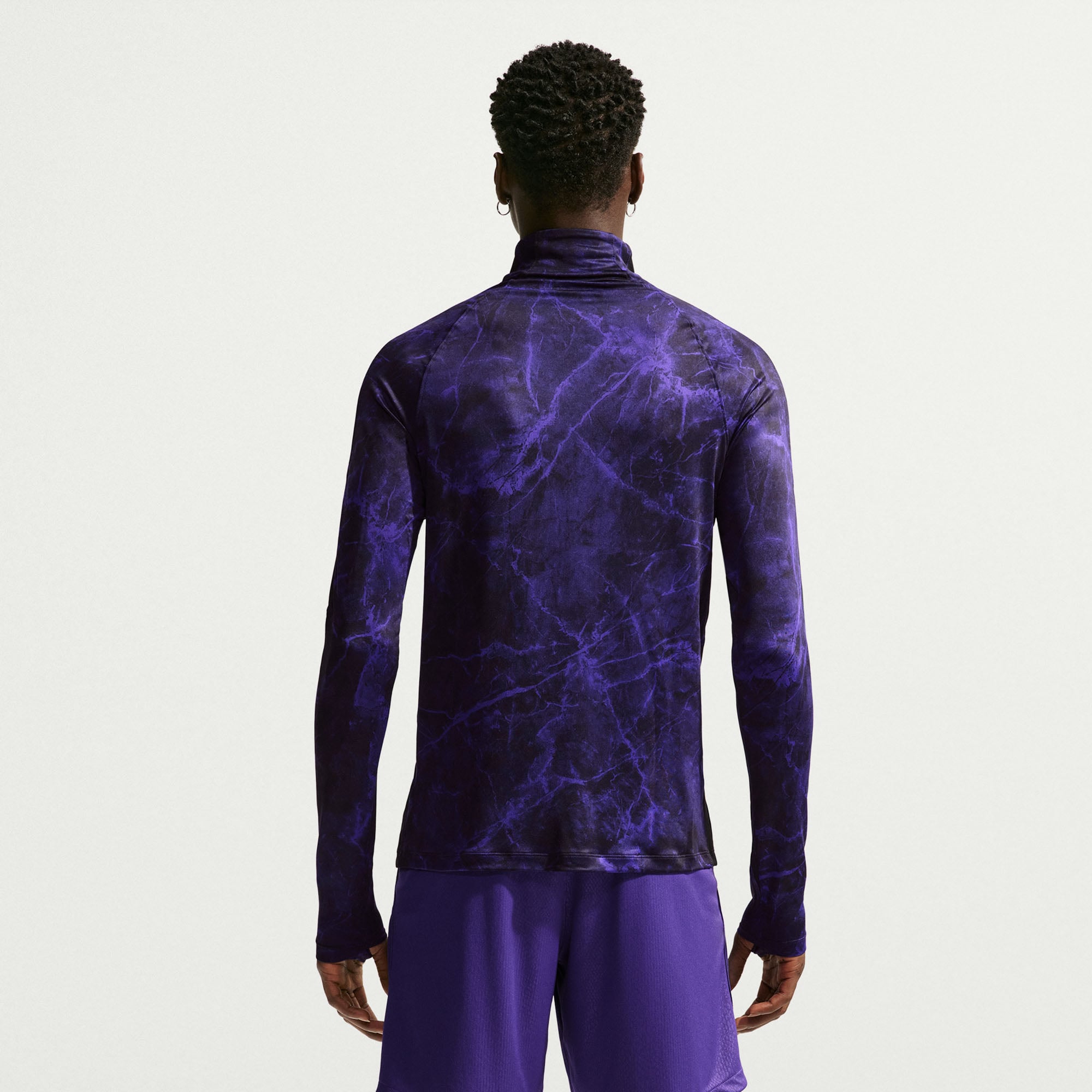 Haut Nike pour homme, violet, Barcelone 2026/27, extérieur, Strike Drill Dri-FIT, fermeture éclair 1/4