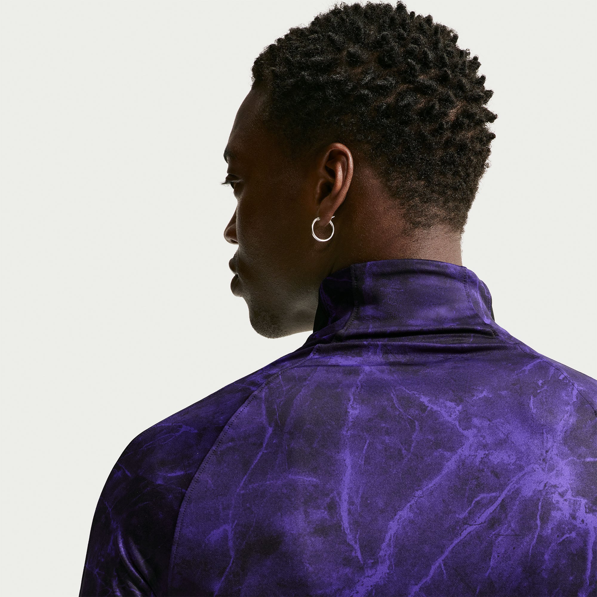 Haut Nike pour homme, violet, Barcelone 2026/27, extérieur, Strike Drill Dri-FIT, fermeture éclair 1/4
