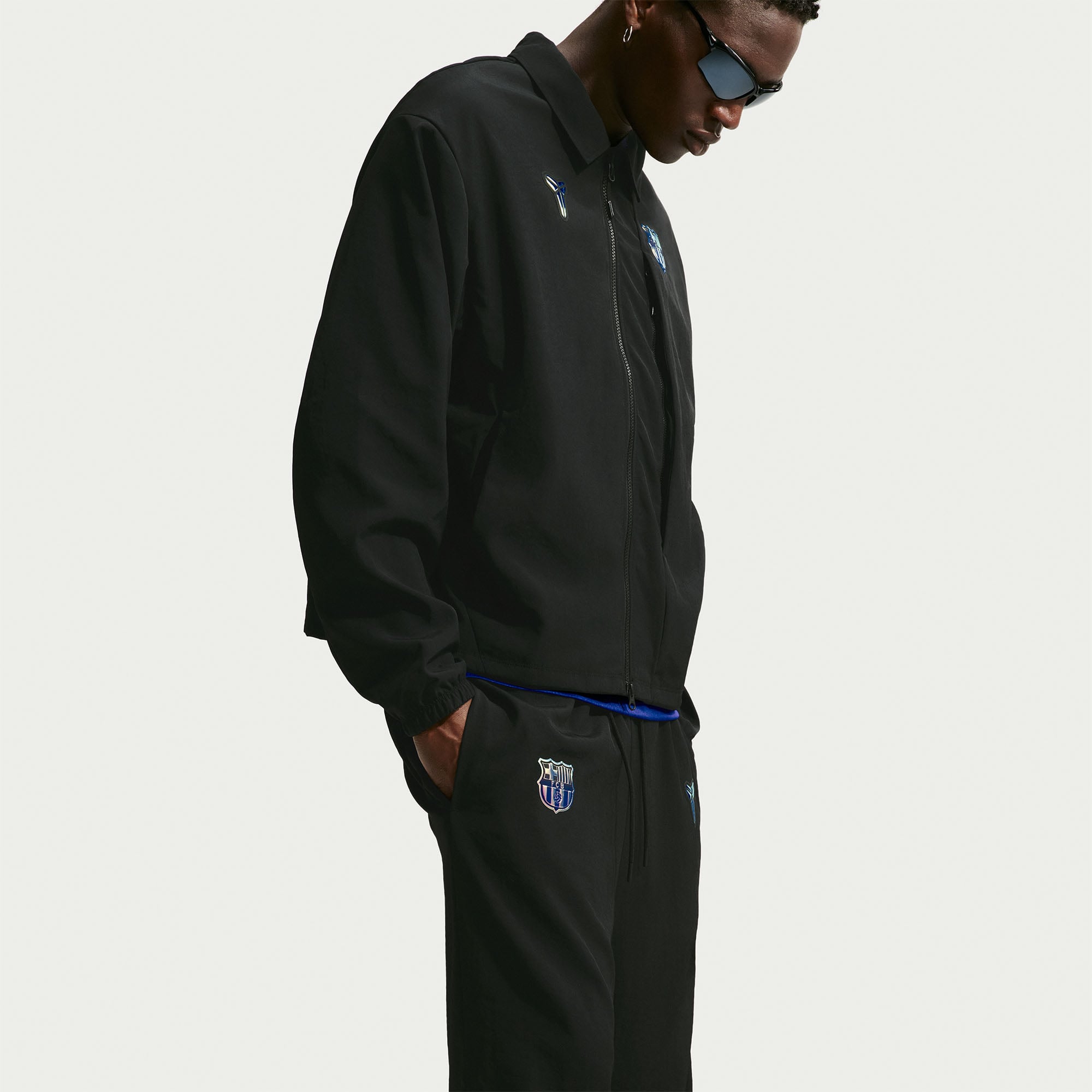 Pantalon tissé extérieur Nike FC Barcelone noir pour homme, saison 2026/27