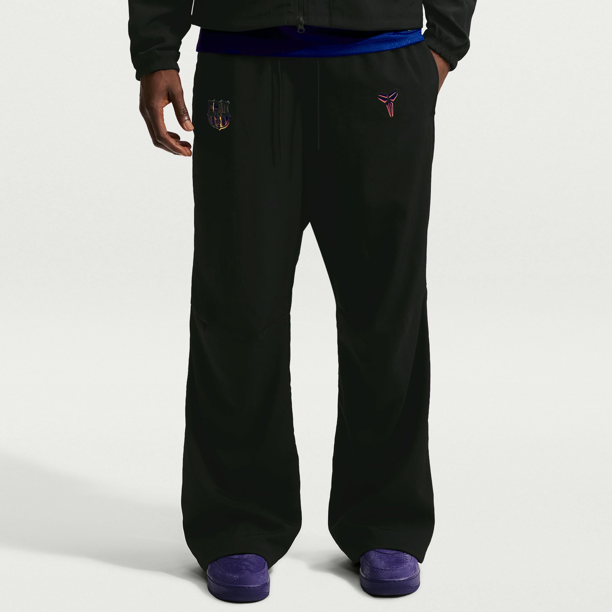 Pantalon tissé extérieur Nike FC Barcelone noir pour homme, saison 2026/27