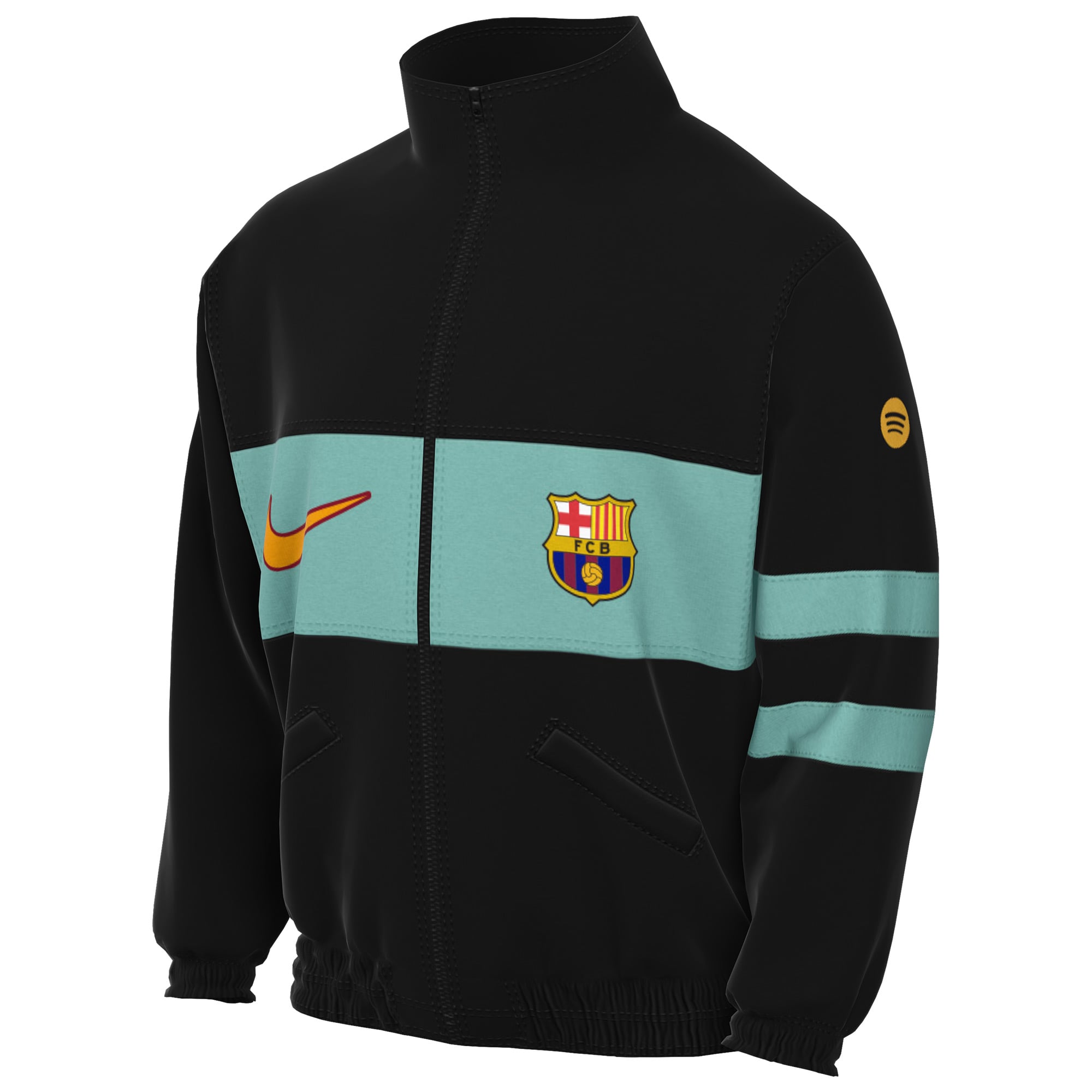 Veste de survêtement zippée Nike Barcelona Third I96 noire pour homme