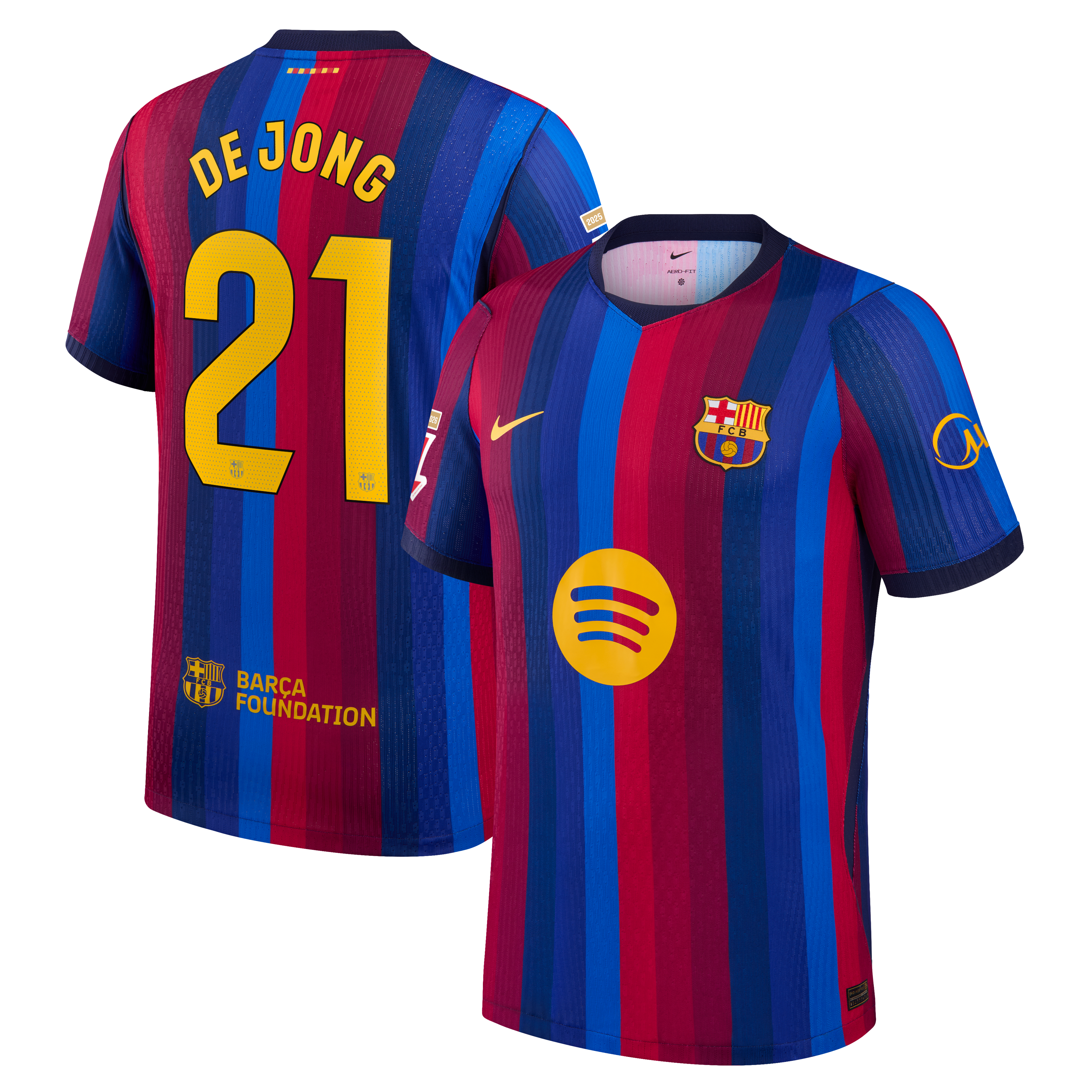 Maillot authentique Nike Frenkie de Jong Turquoise FC Barcelone Third Match 2026/27 pour homme