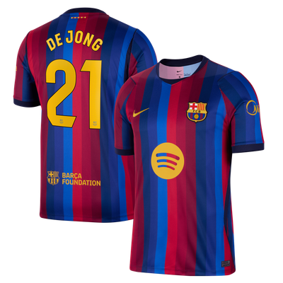 Frenkie de Jong Barcelona Nike 2026/27 Home Stadium Replica Jersey - Red