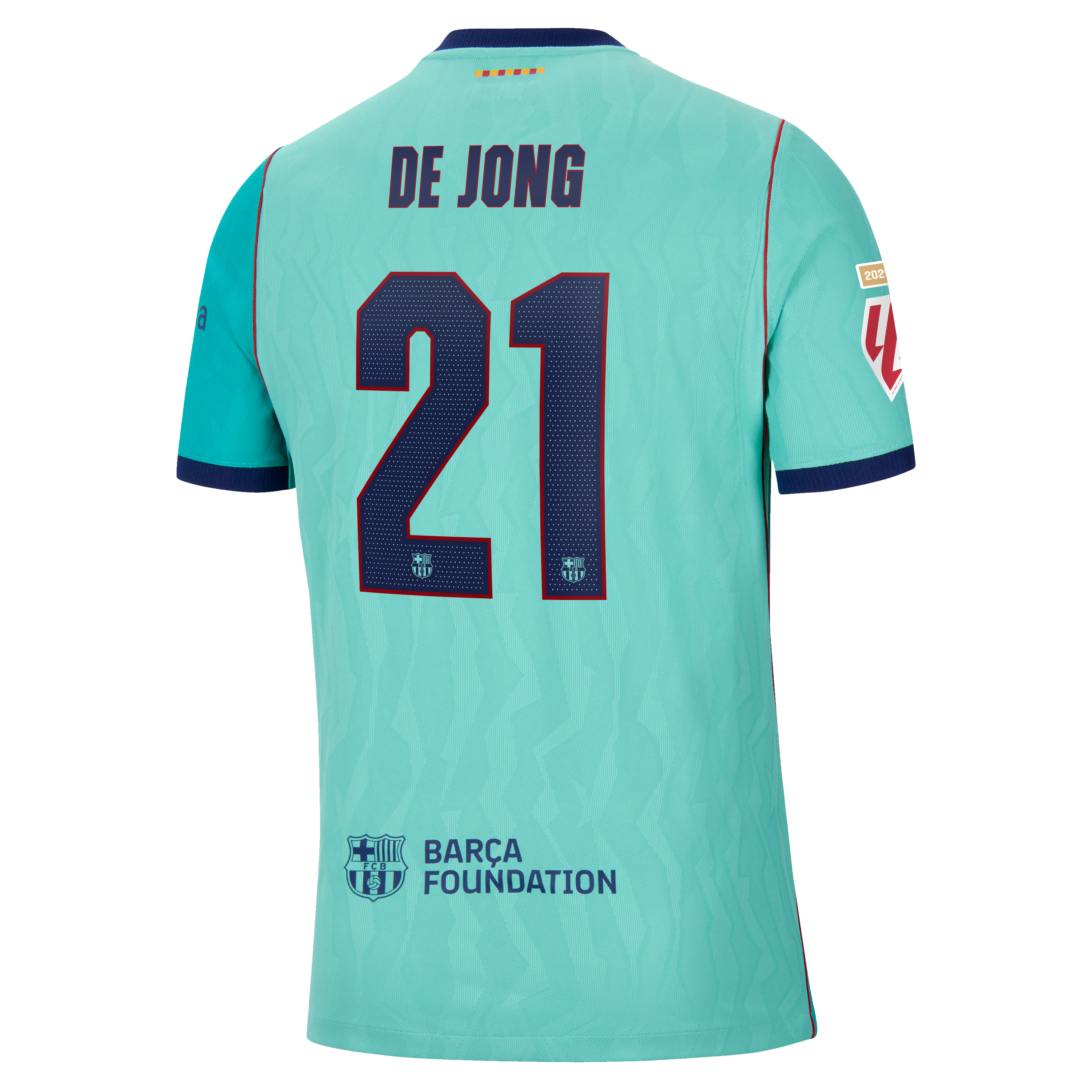 Men's Nike Frenkie de Jong Turquoise Barcelona 2026/27 Third Match Authentic Jersey