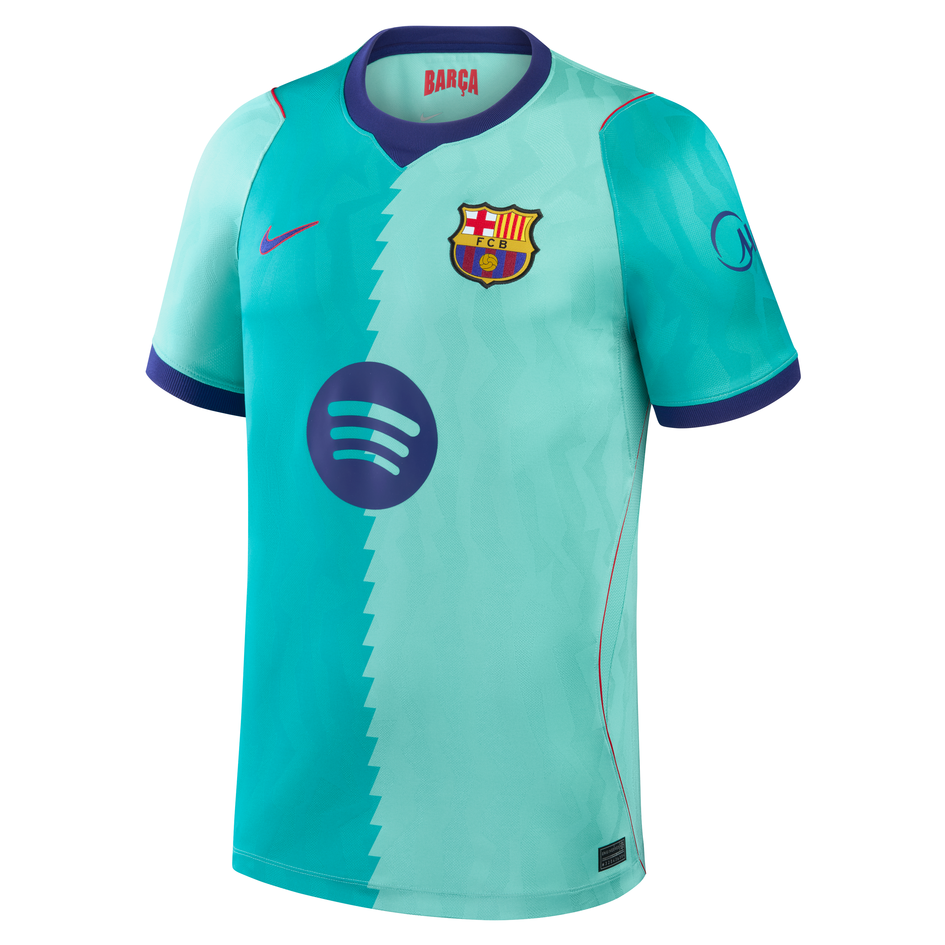 Men's Nike Frenkie de Jong Turquoise Barcelona 2026/27 Third Stadium Replica Jersey