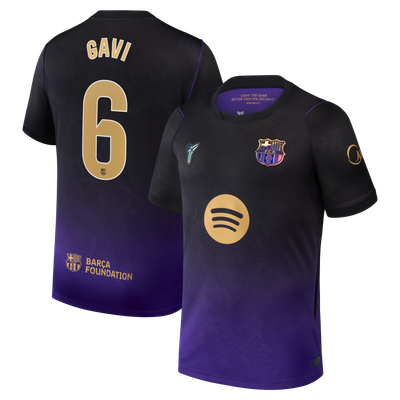 Gavi Barcelona Nike 2026/27 Away Stadium Replica Jersey - Purple