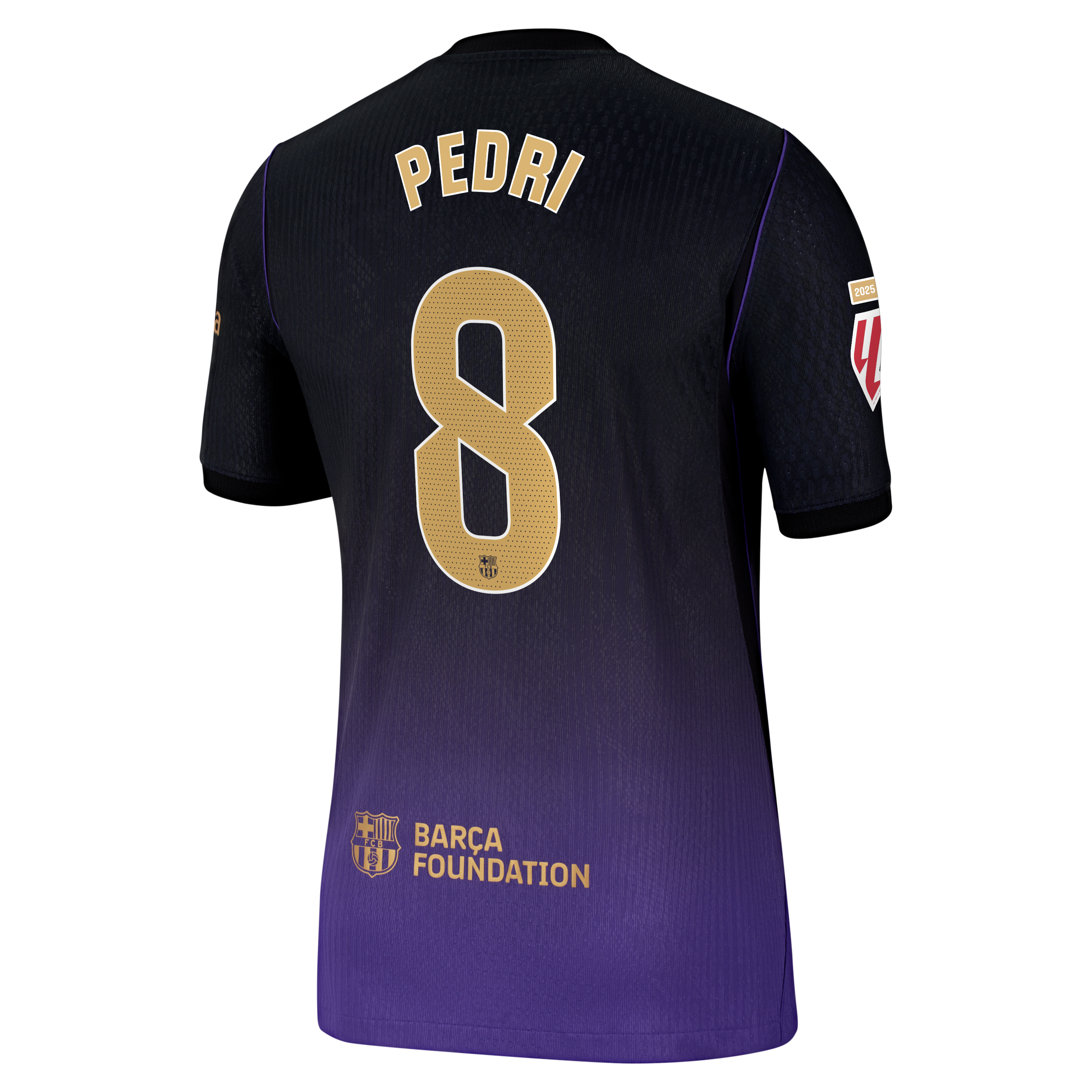 Maillot authentique extérieur Nike Pedri violet du FC Barcelone 2026/27 pour homme