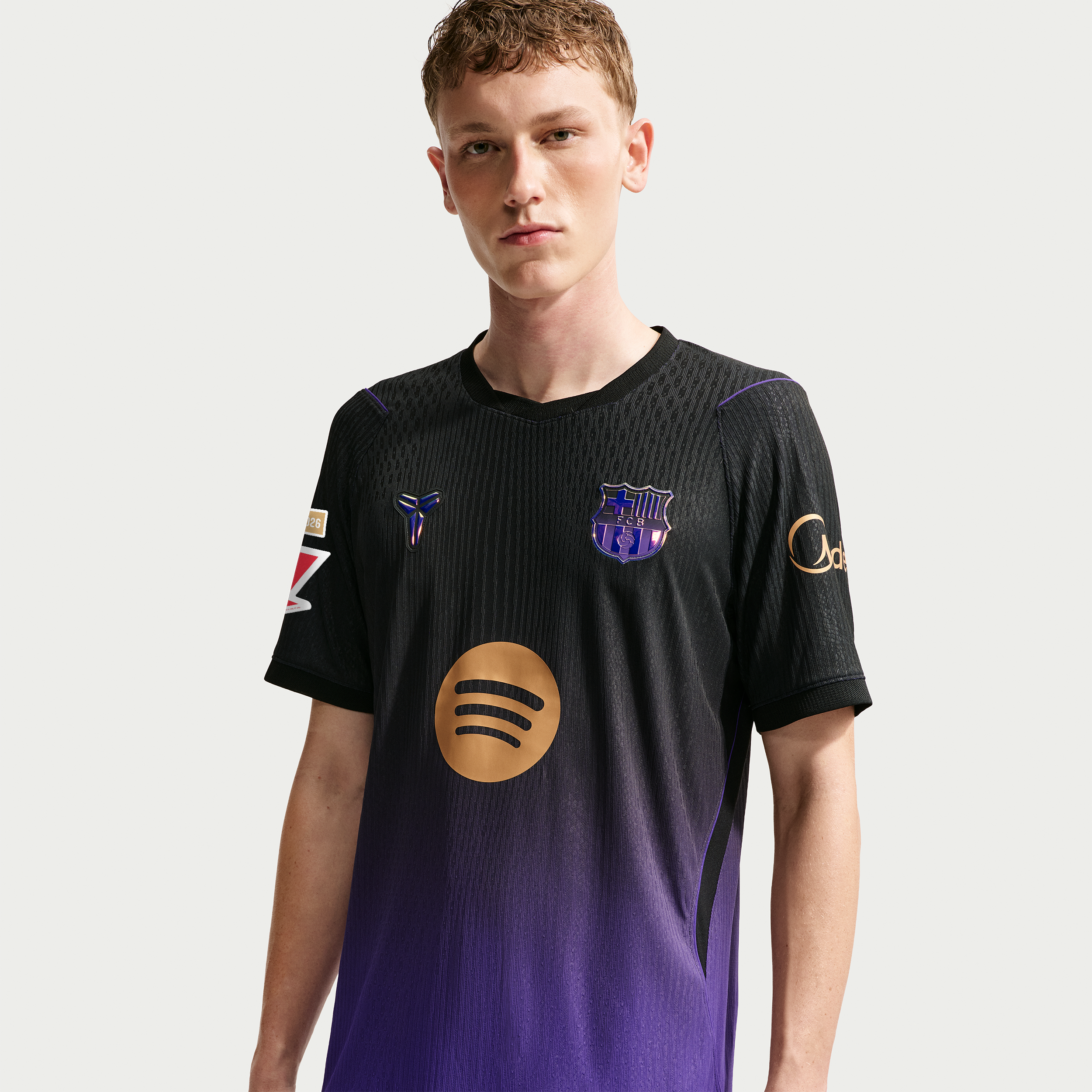 Maillot authentique extérieur Nike FC Barcelone violet pour homme, saison 2026/27